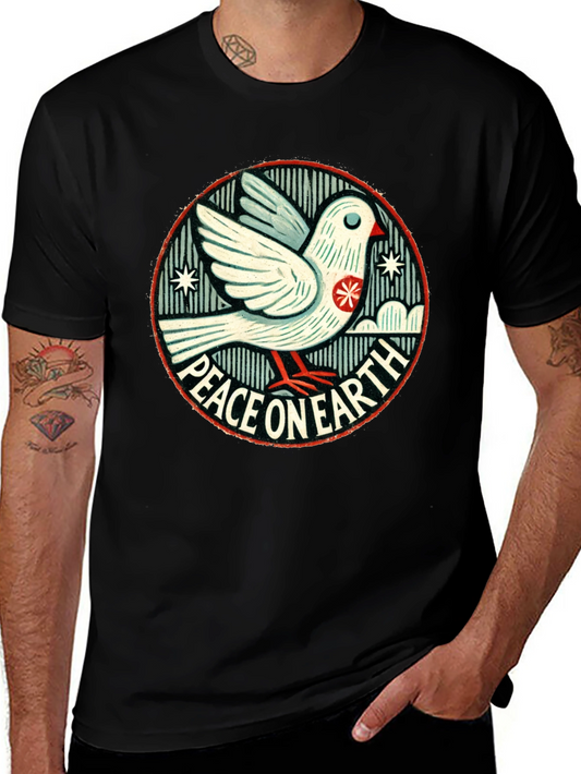 Peace On Earth Graphic Tee - Dove of Peace T-Shirt
