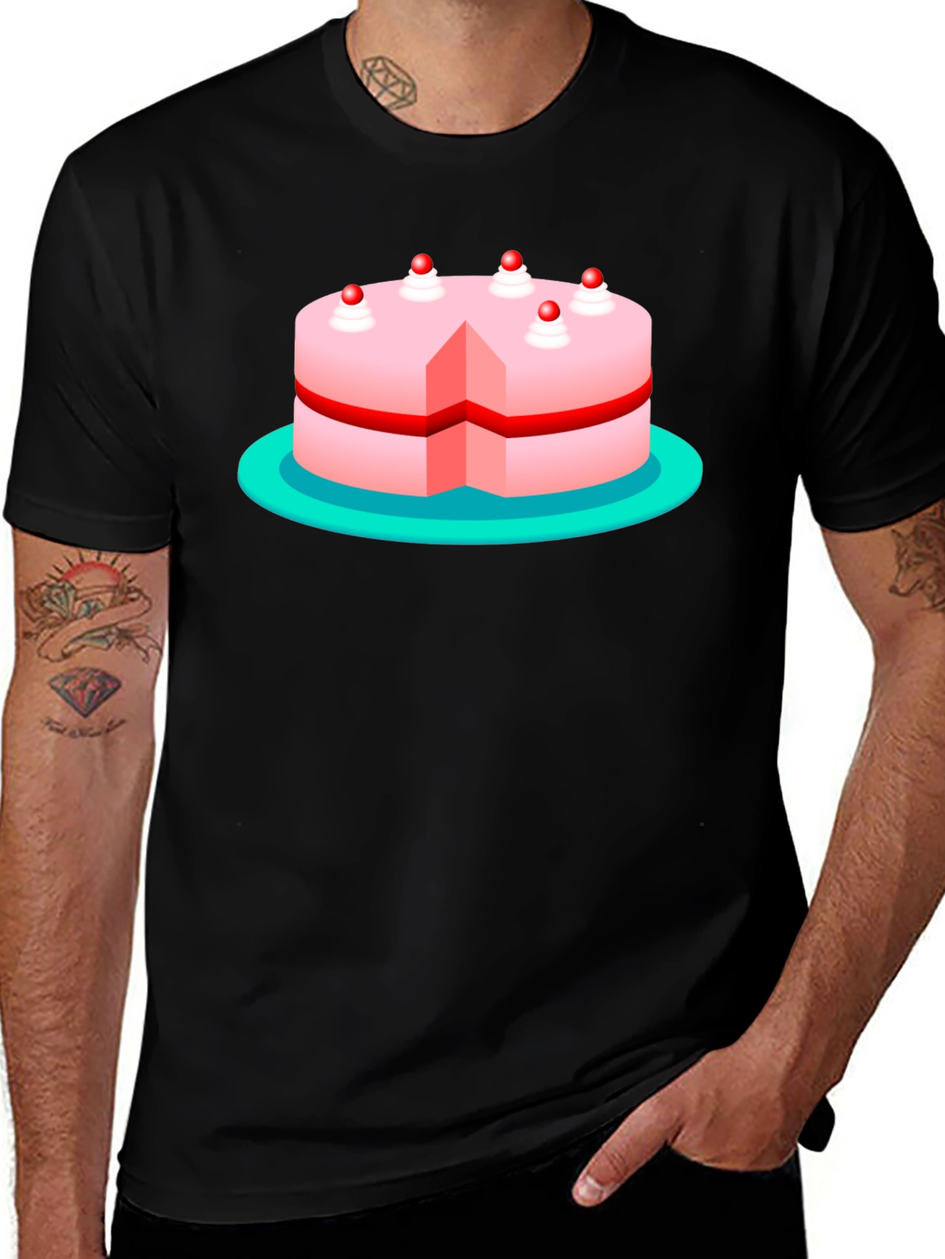 Cake Graphic T-Shirt - Sweet Treat Style