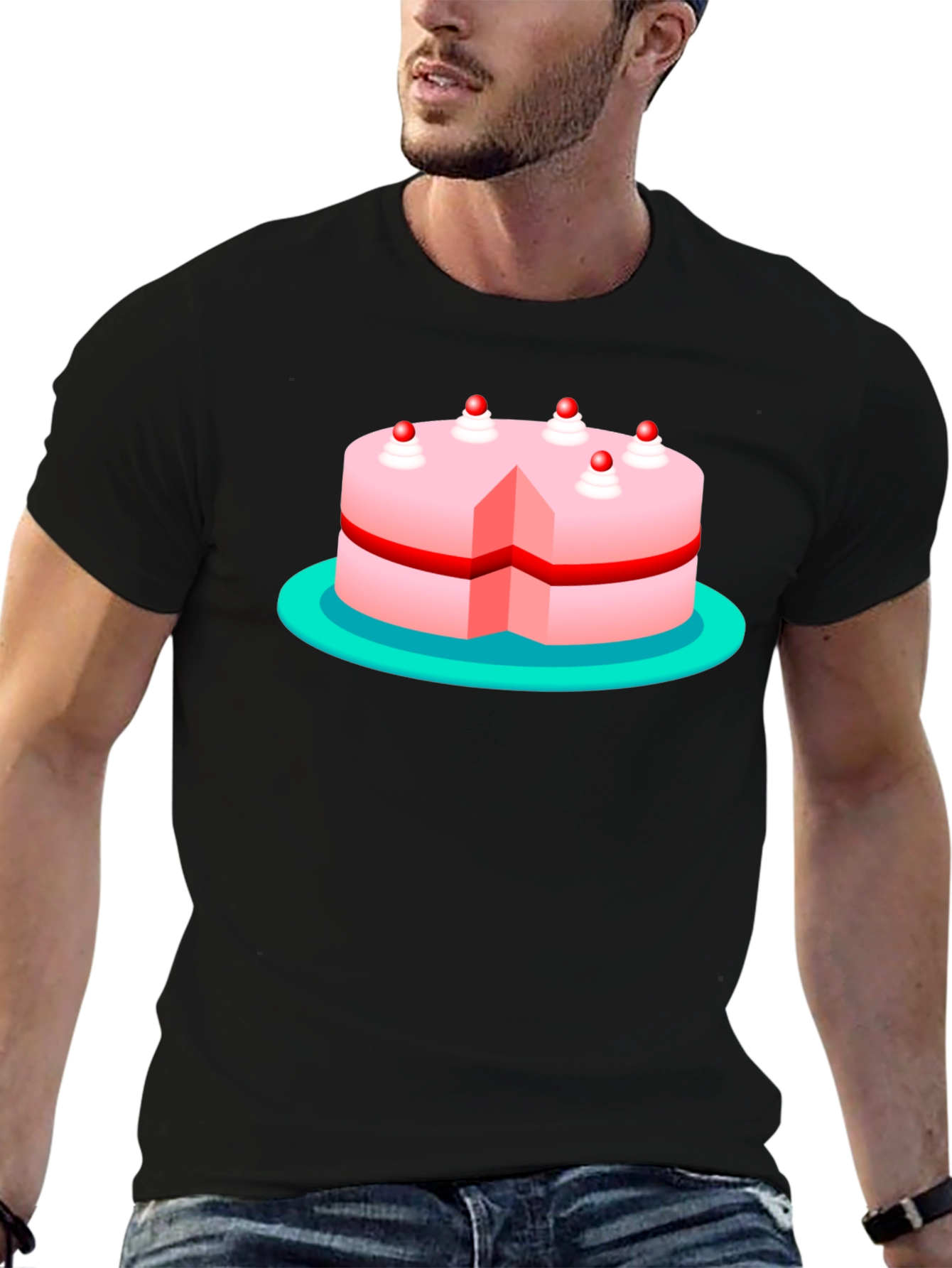 Cake Graphic T-Shirt - Sweet Treat Style