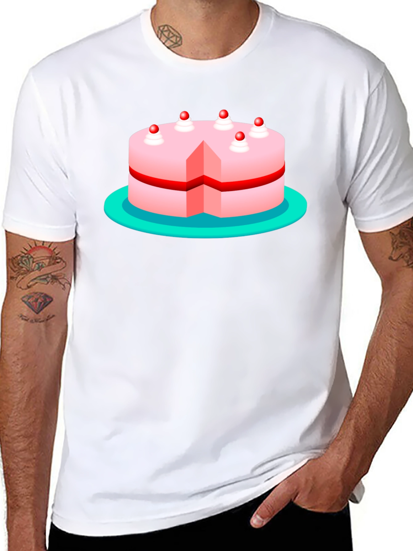 Cake Graphic T-Shirt - Sweet Treat Style