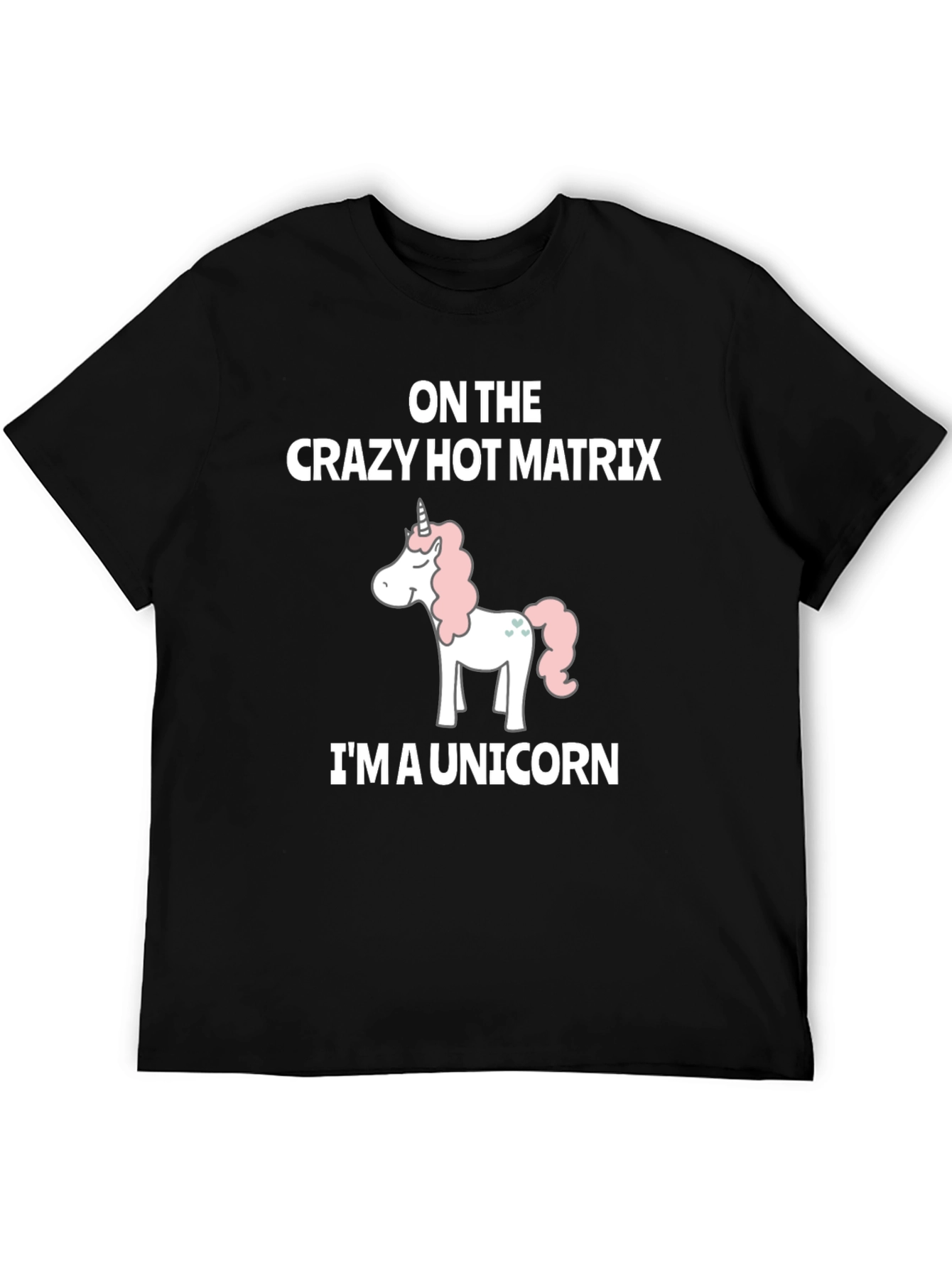 Crazy Hot Matrix Unicorn Graphic T-Shirt