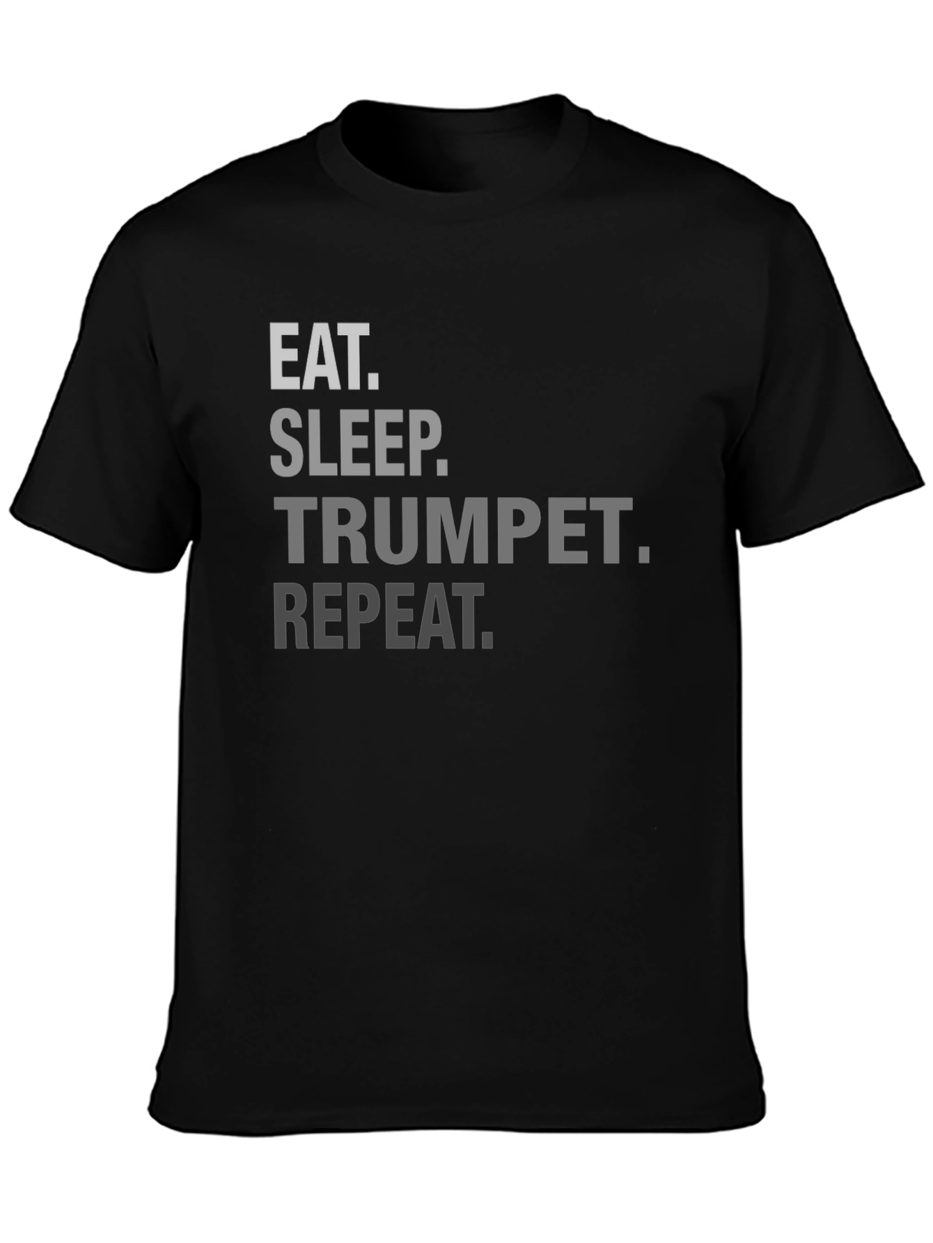 Eat Sleep Trumpet Repeat Black T-Shirt