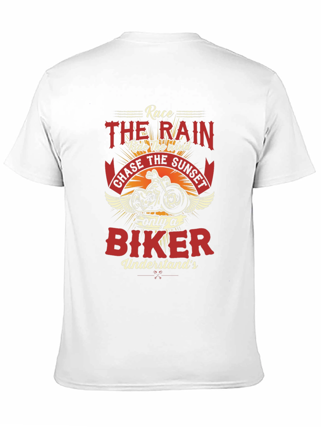 Biker T-Shirt - Race the Rain Graphic Tee