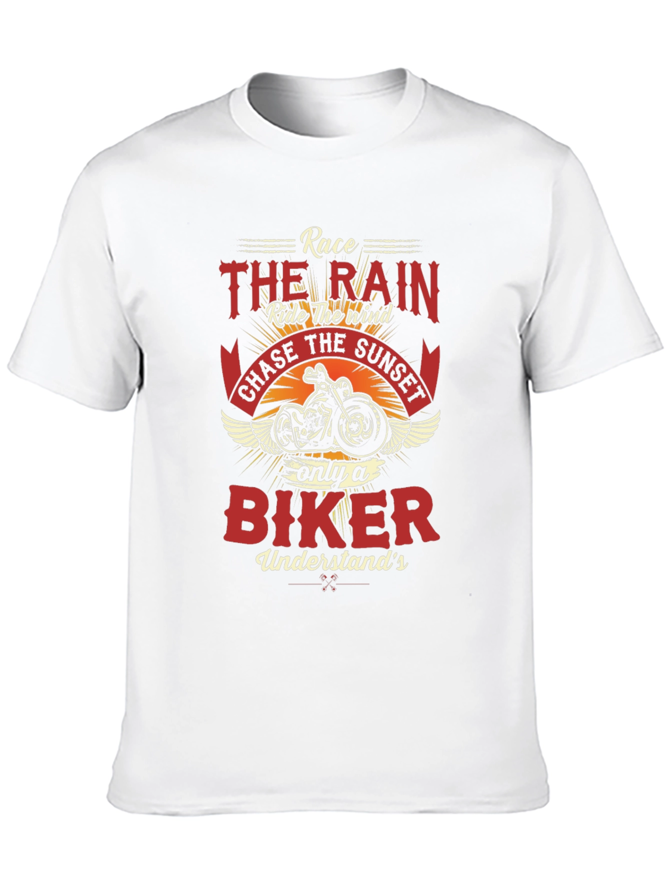 Biker T-Shirt - Race the Rain Graphic Tee