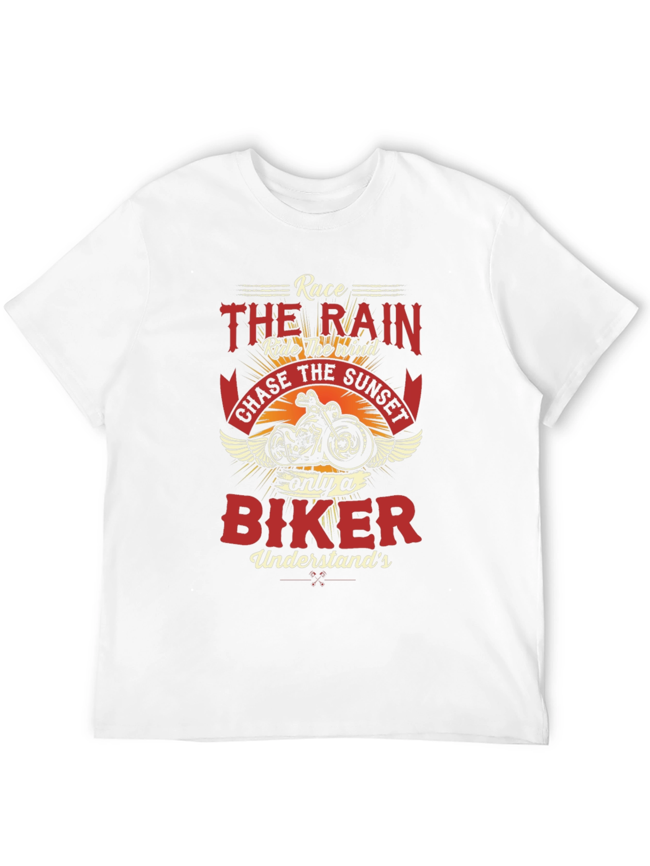 Biker T-Shirt - Race the Rain Graphic Tee