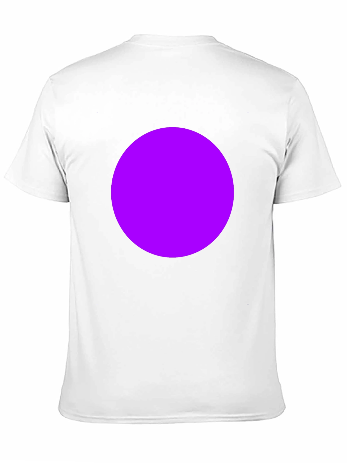 Mens Black T-Shirt with Bold Purple Circle Design
