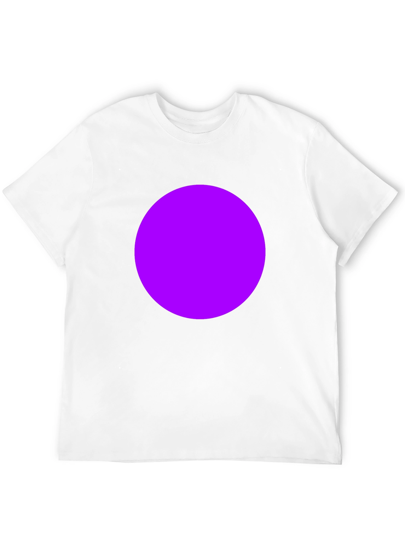 Mens Black T-Shirt with Bold Purple Circle Design