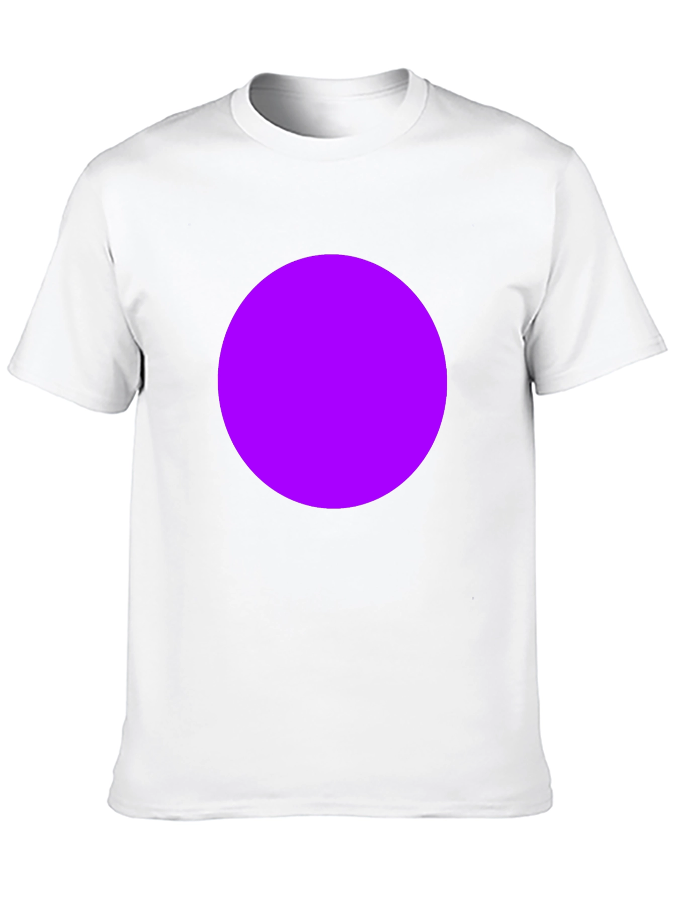 Mens Black T-Shirt with Bold Purple Circle Design