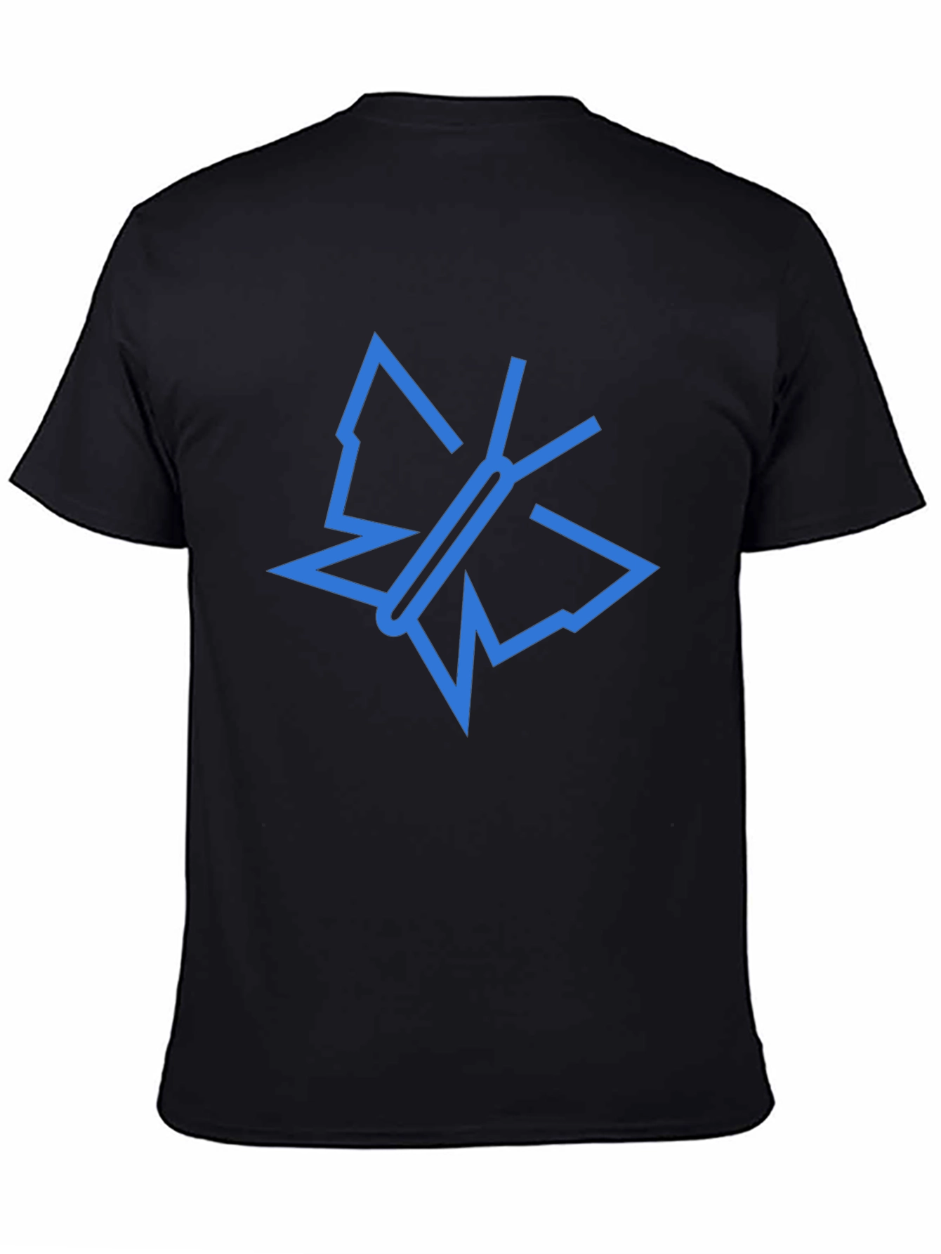 Modern Butterfly Graphic Tee - Black