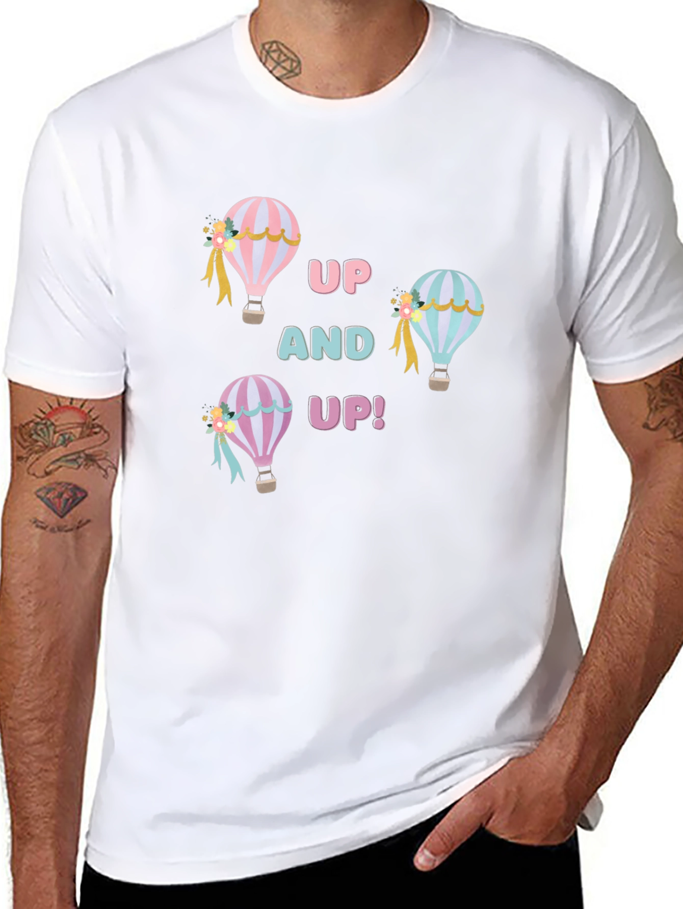 Up and Up! Hot Air Balloon Graphic Tee