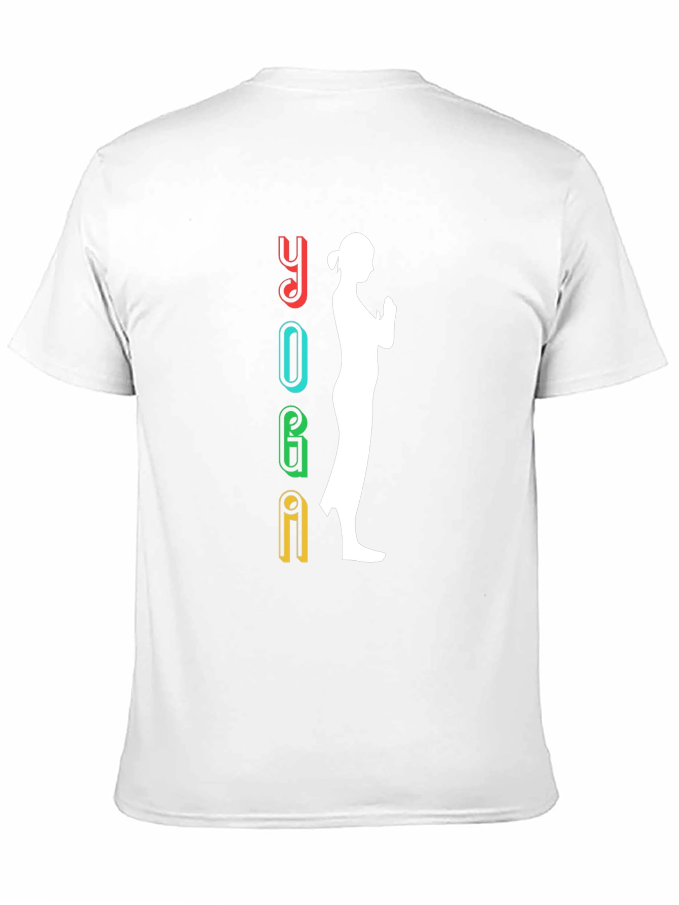 Yoga Silhouette Graphic Tee - Black Cotton Shirt