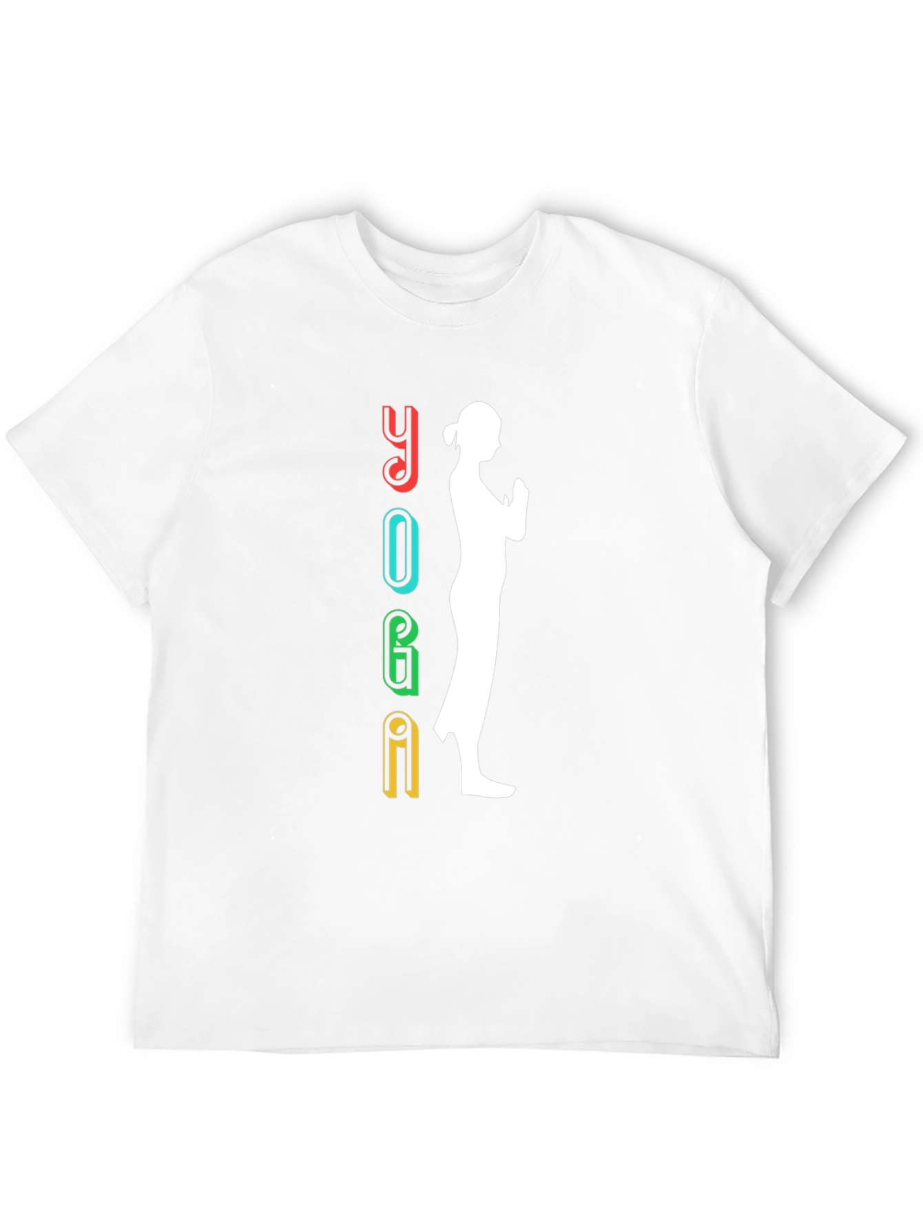 Yoga Silhouette Graphic Tee - Black Cotton Shirt