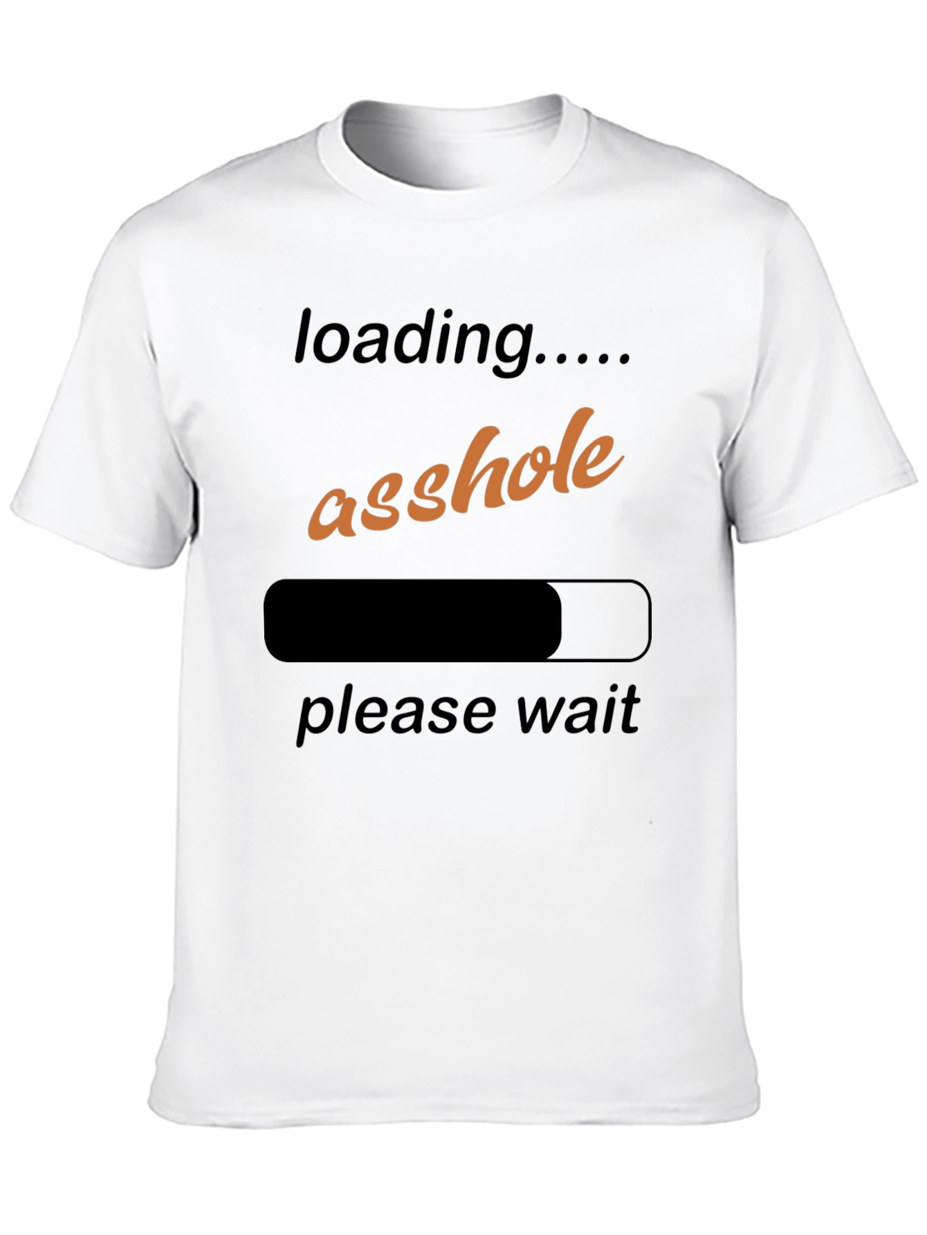 Loading Asshole Black T-Shirt Funny Humor Novelty