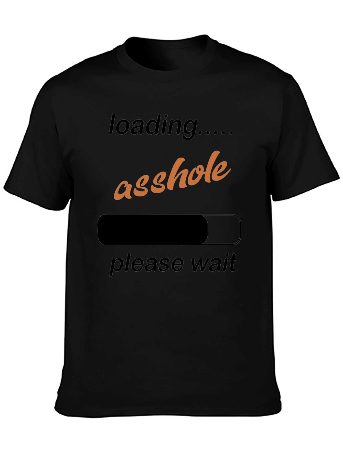 Loading Asshole Black T-Shirt Funny Humor Novelty