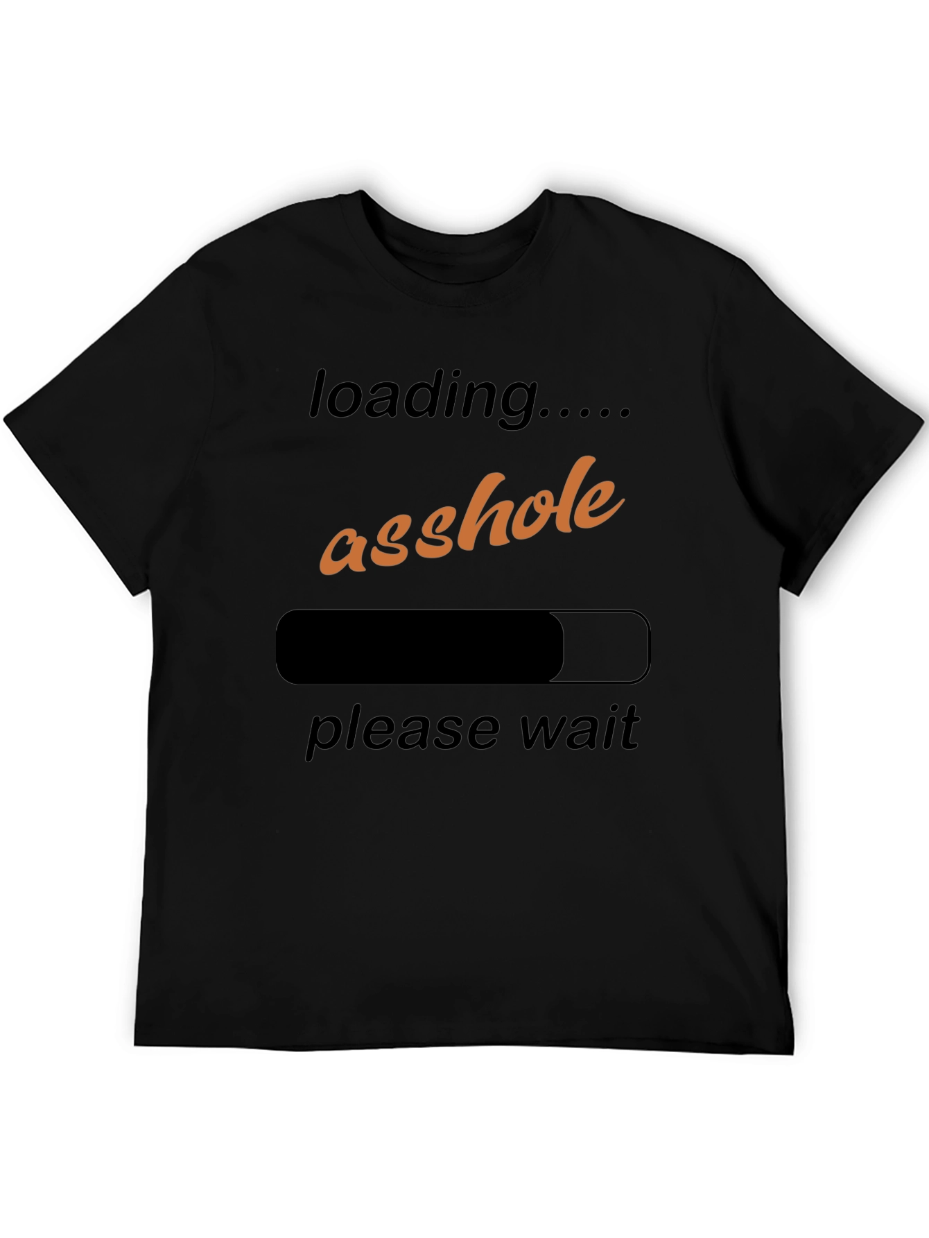 Loading Asshole Black T-Shirt Funny Humor Novelty
