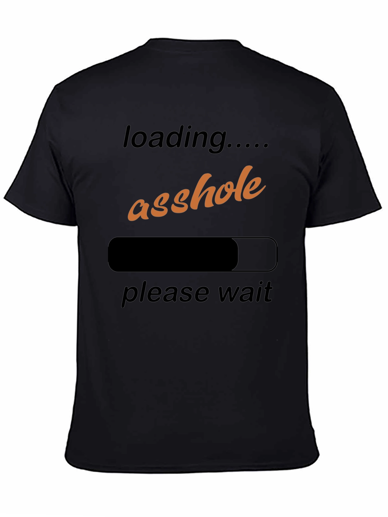Loading Asshole Black T-Shirt Funny Humor Novelty