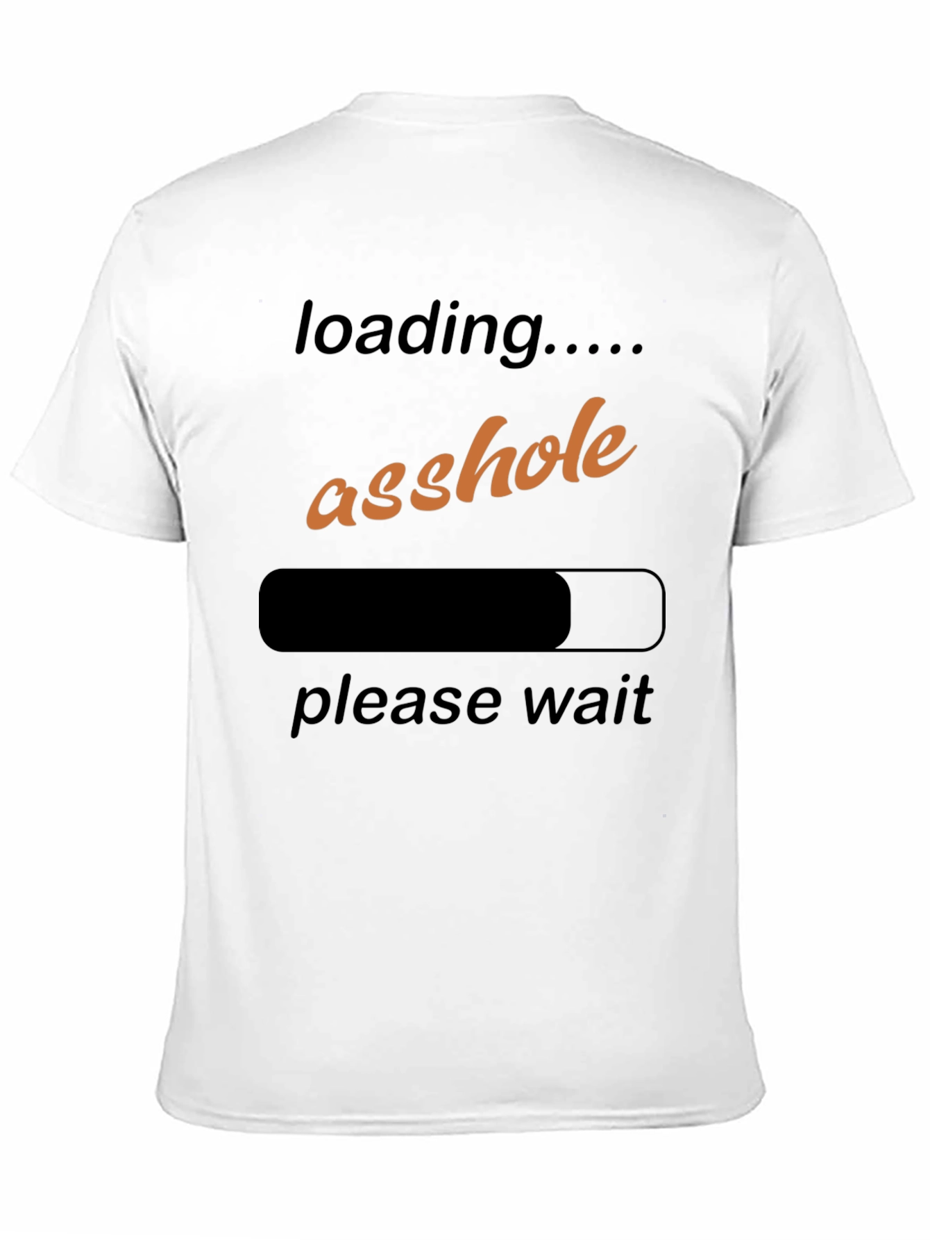 Loading Asshole Black T-Shirt Funny Humor Novelty