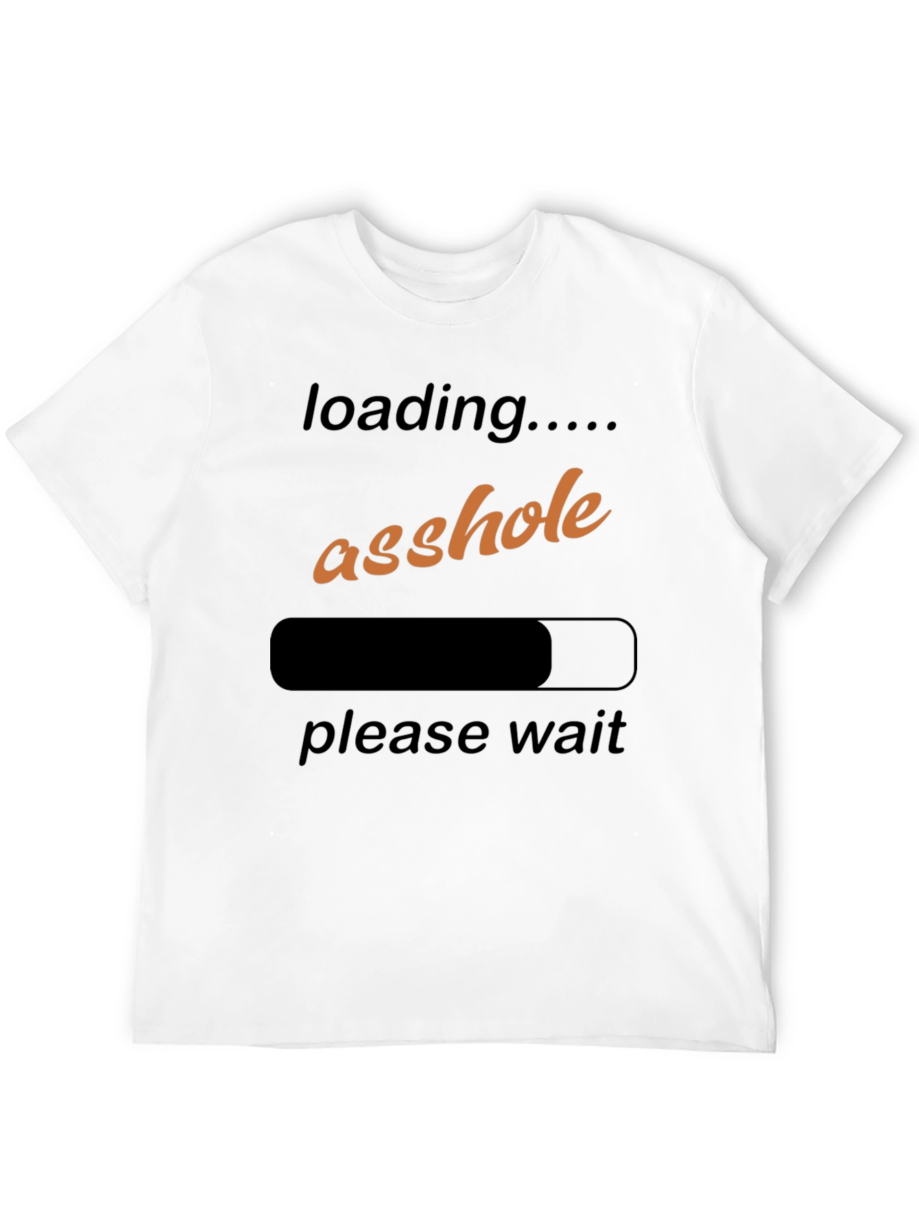 Loading Asshole Black T-Shirt Funny Humor Novelty