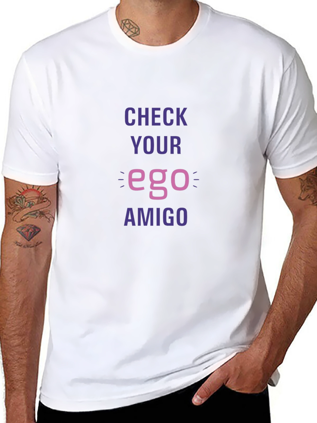 Check Your Ego Amigo Black T-Shirt