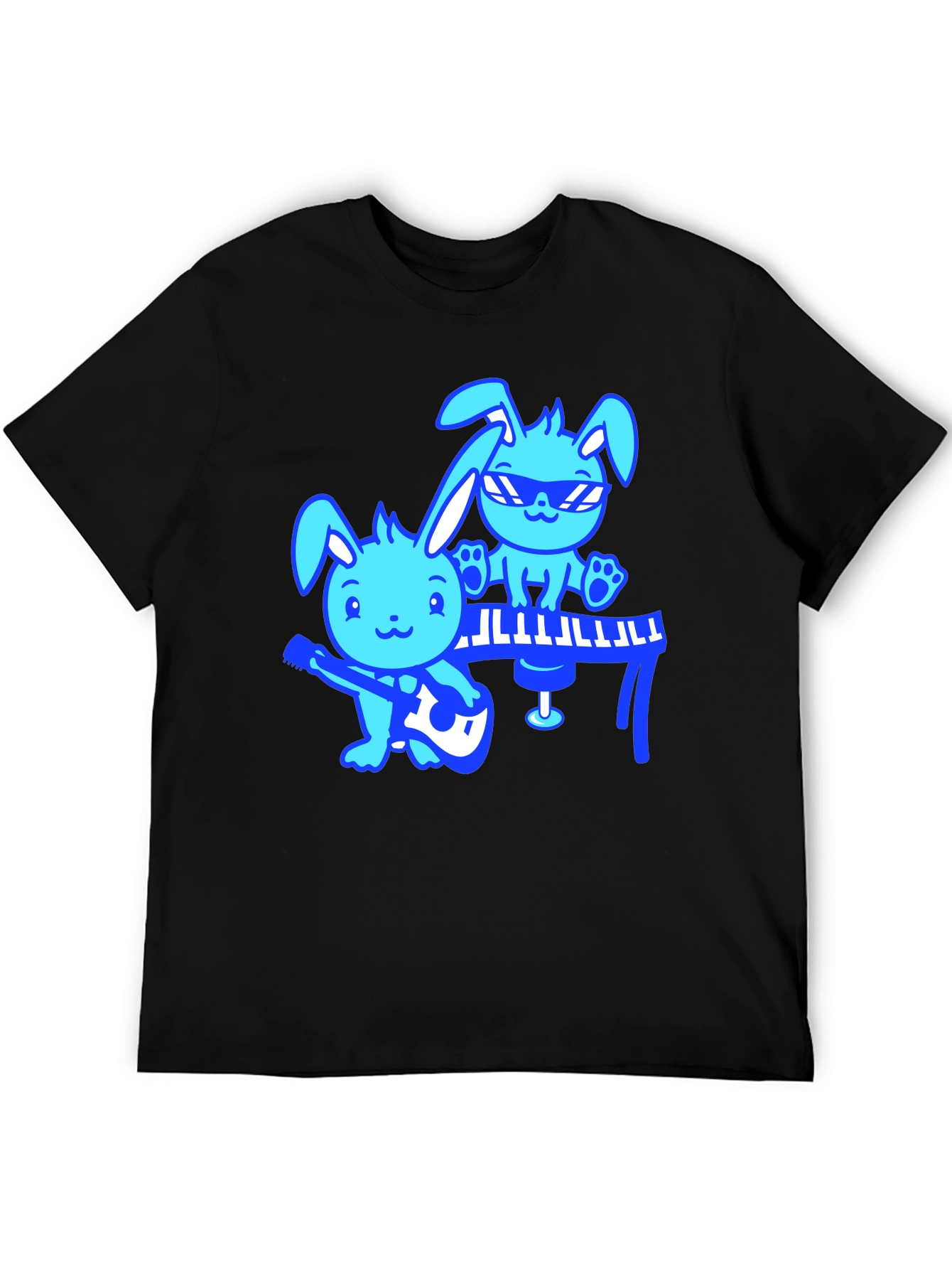 Cool Bunny Band Black T-Shirt