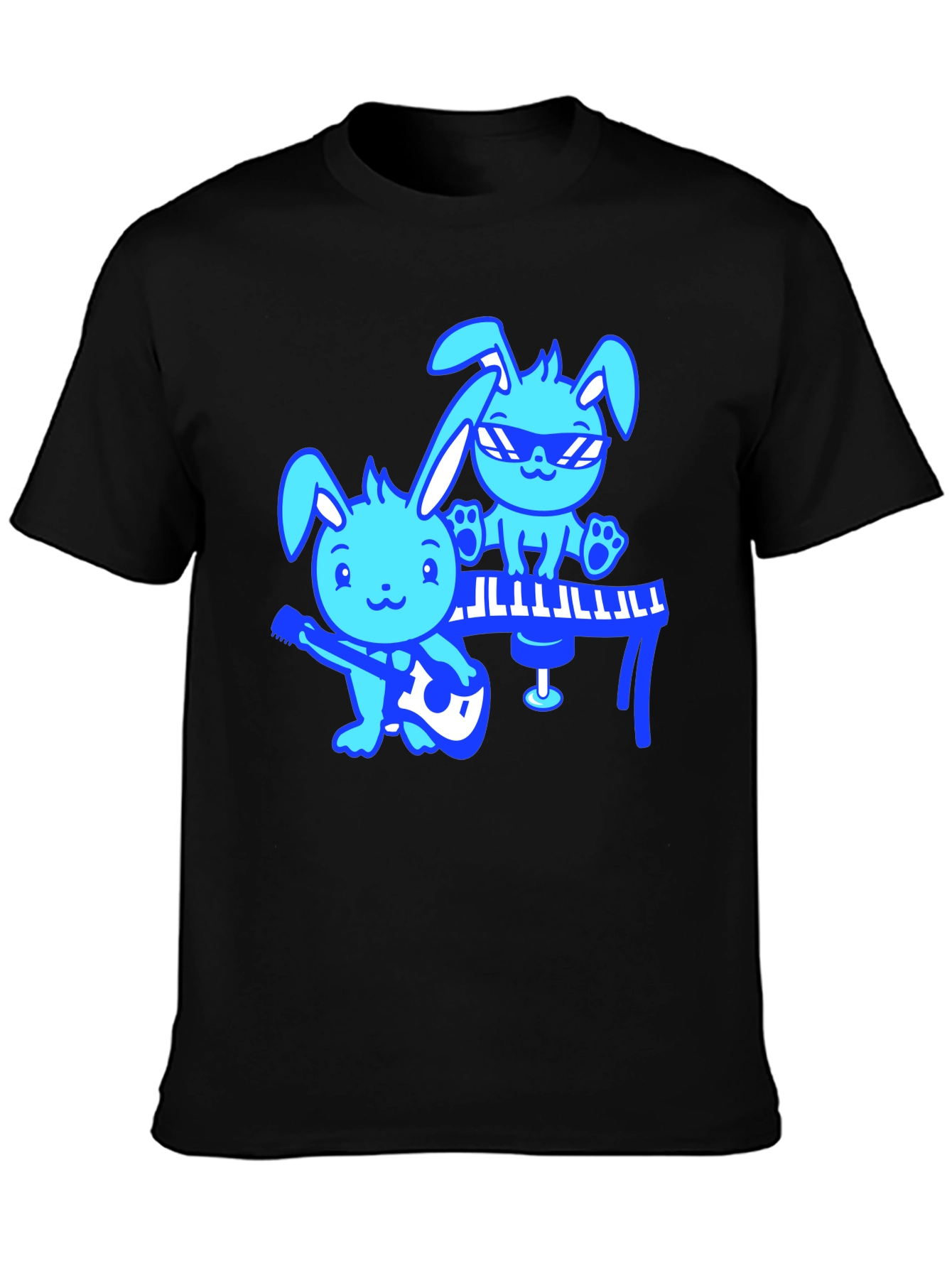 Cool Bunny Band Black T-Shirt