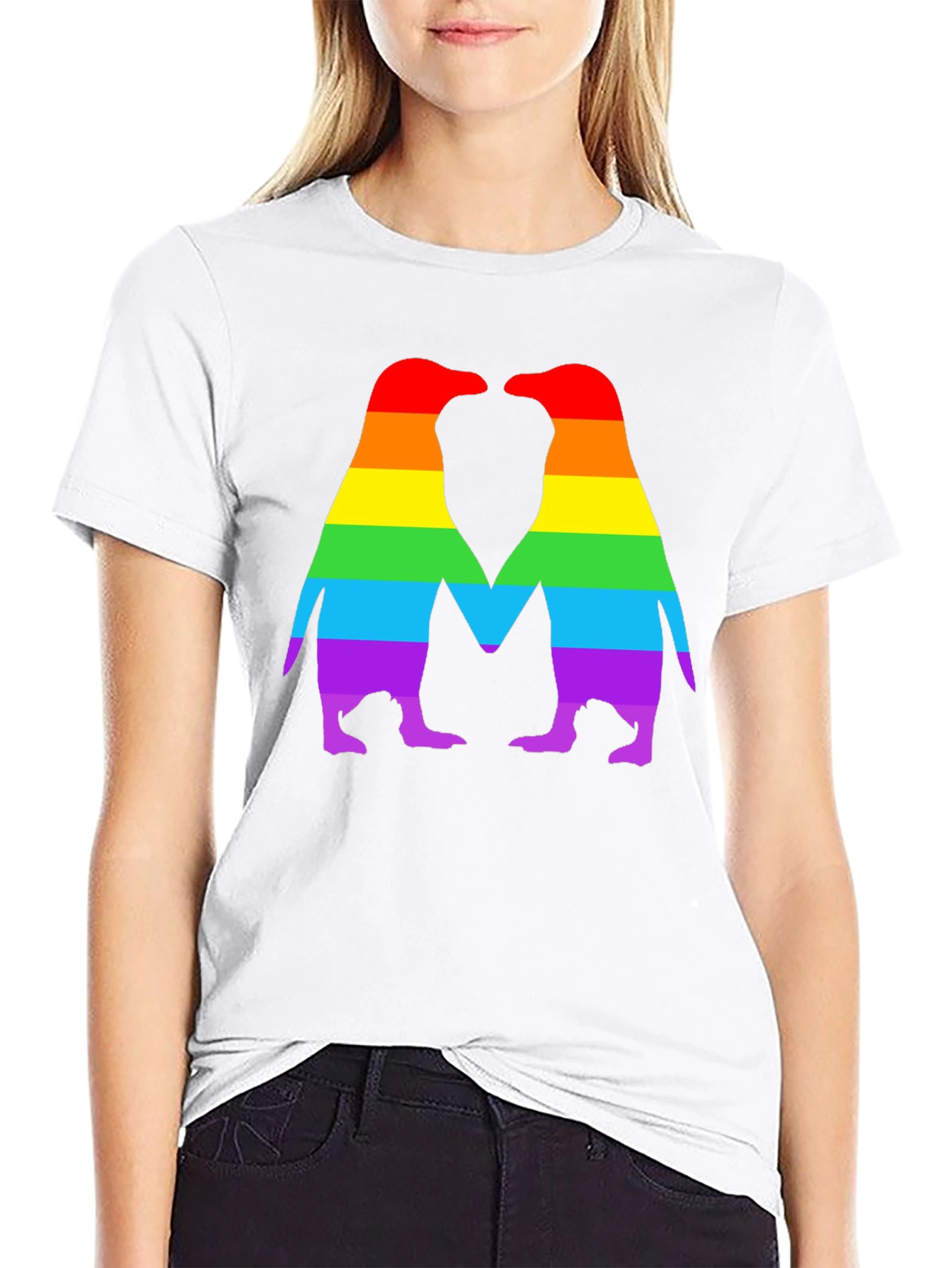 Rainbow Penguin Love T-Shirt - Pride Apparel