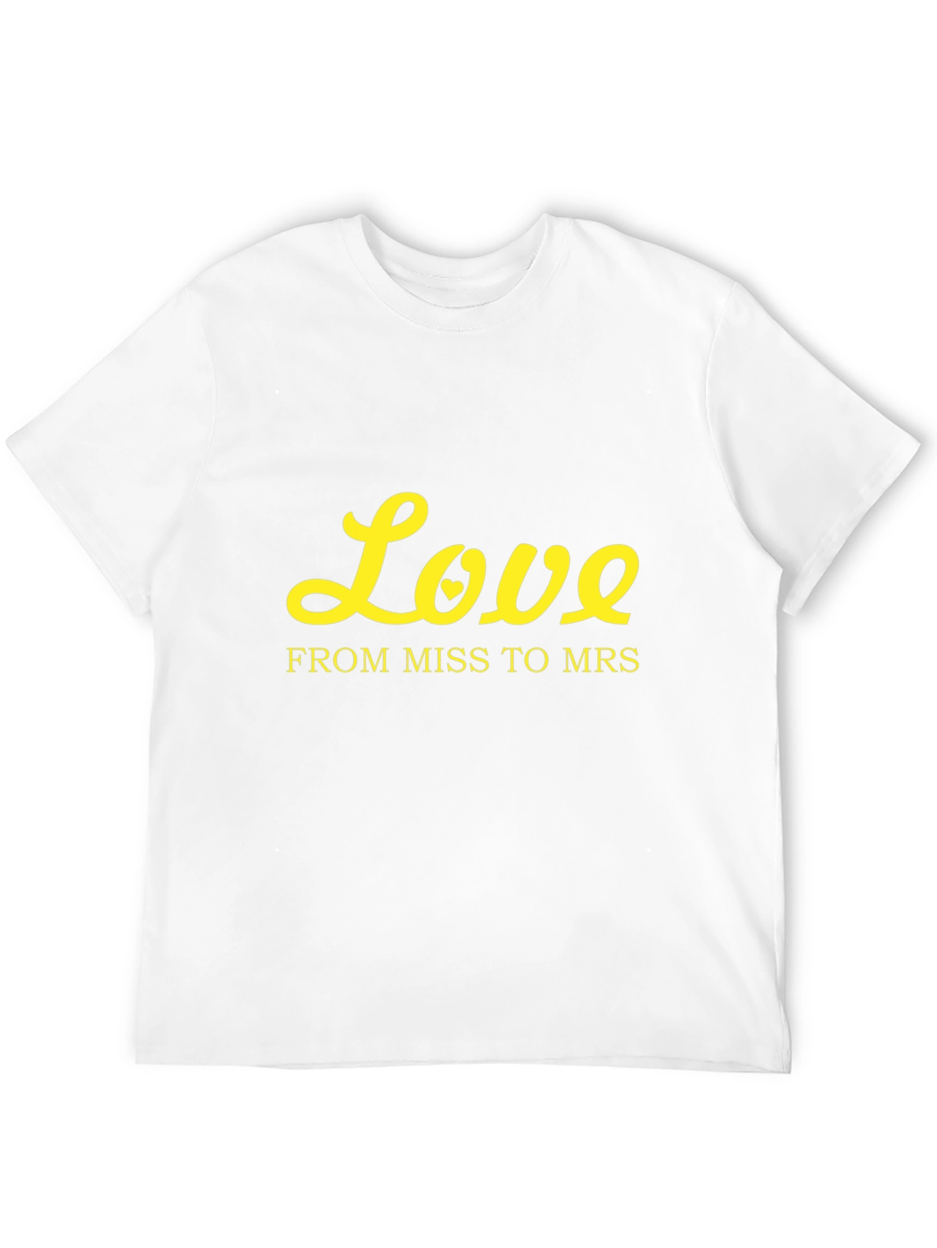 Love From Miss to Mrs Black T-Shirt