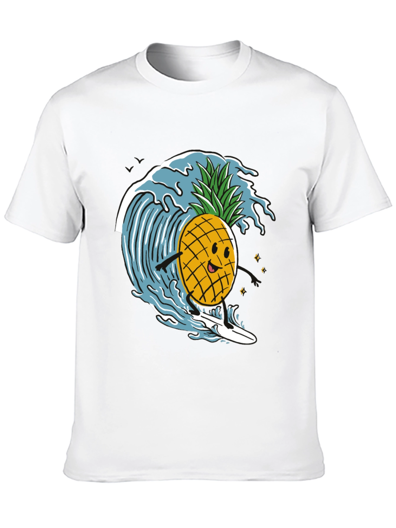 Surfing Pineapple T-Shirt - Fun Summer Tee