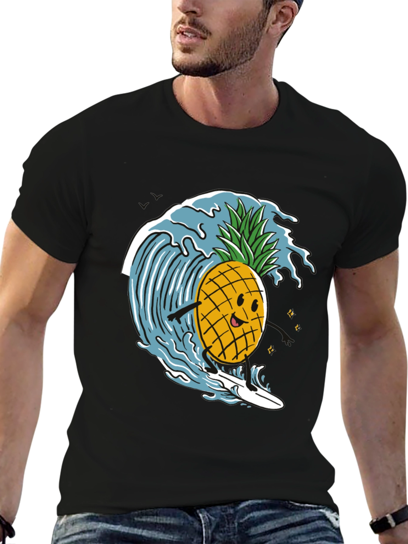 Surfing Pineapple T-Shirt - Fun Summer Tee
