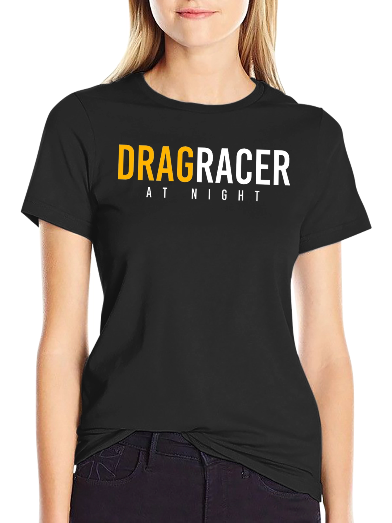 Drag Racer at Night Graphic T-Shirt