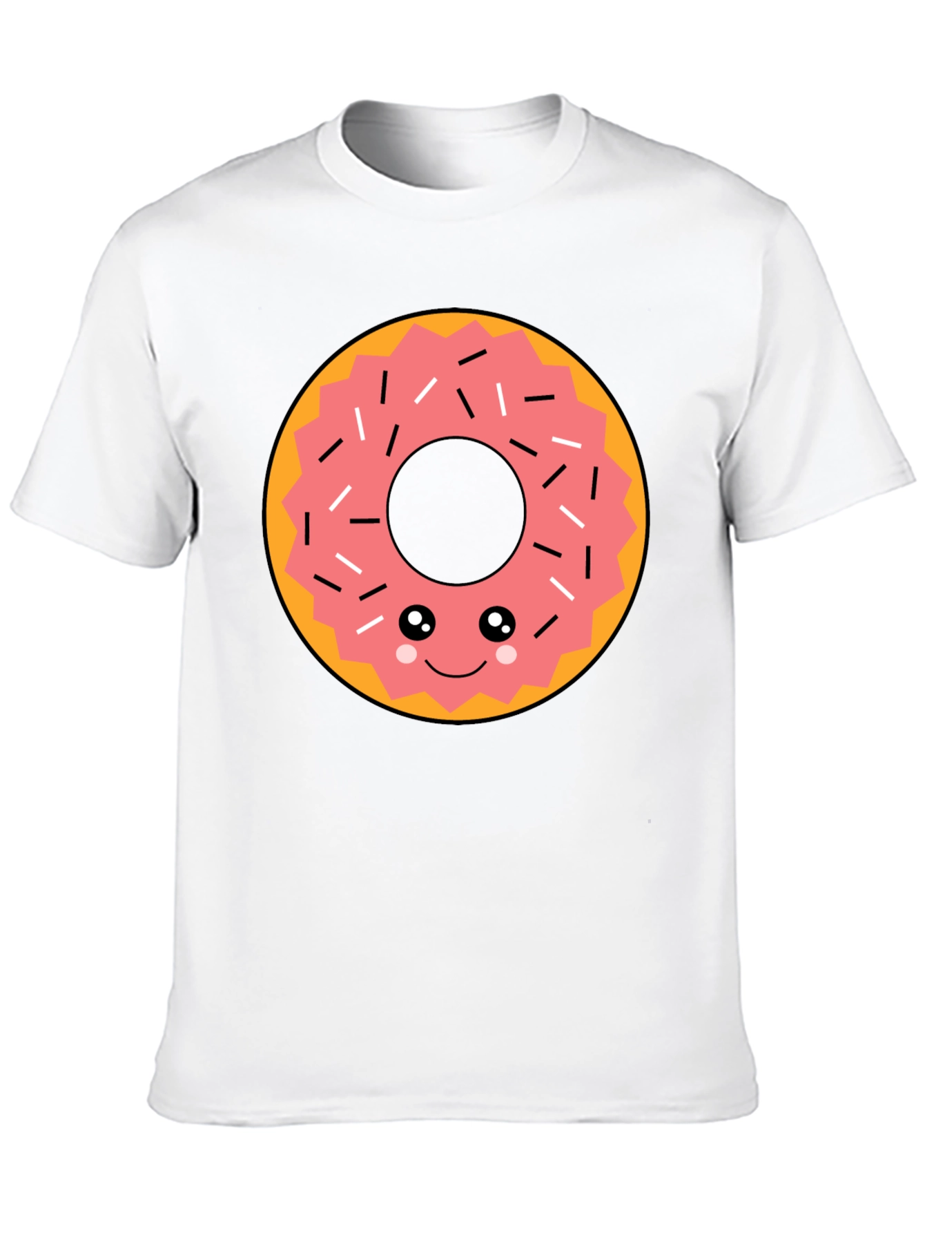 Kawaii Donut Graphic Tee - Funny Food T-Shirt
