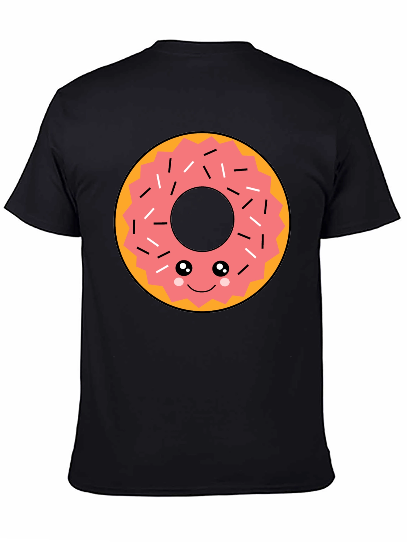 Kawaii Donut Graphic Tee - Funny Food T-Shirt