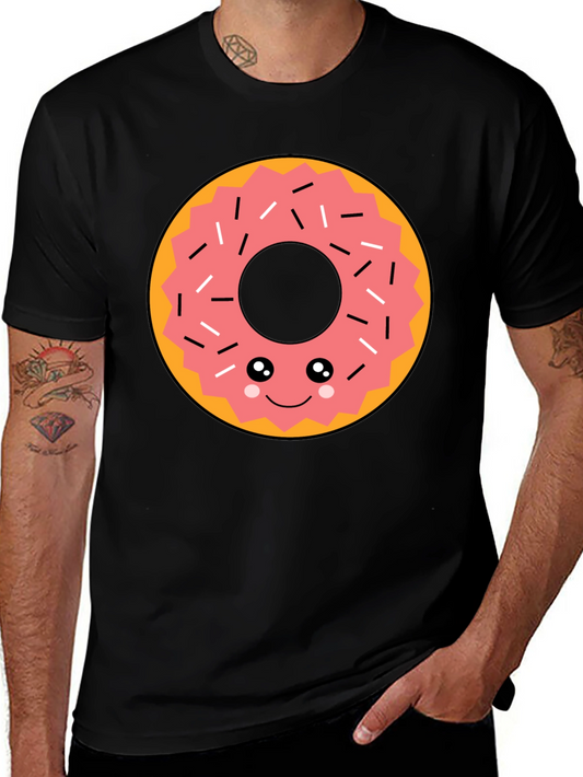 Kawaii Donut Graphic Tee - Funny Food T-Shirt