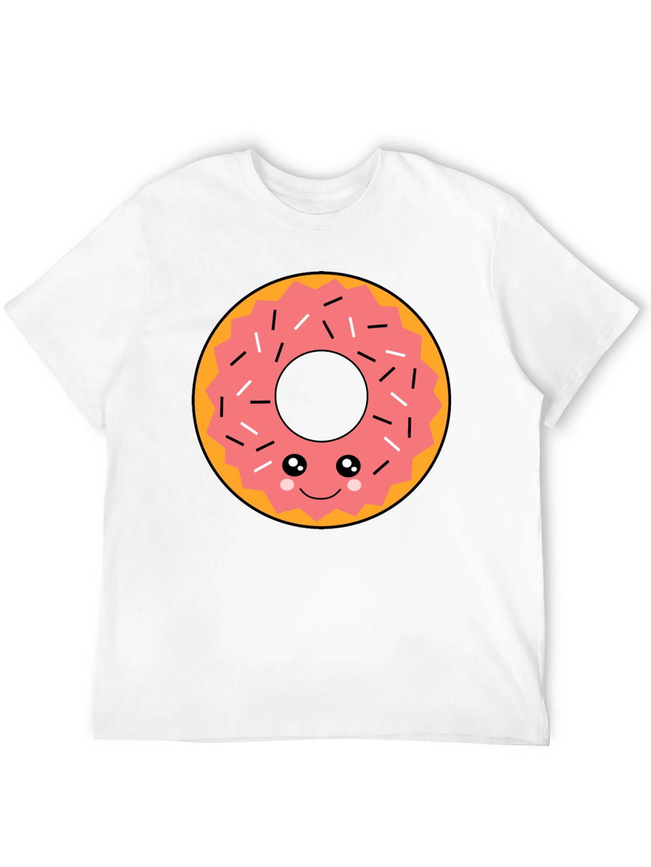 Kawaii Donut Graphic Tee - Funny Food T-Shirt