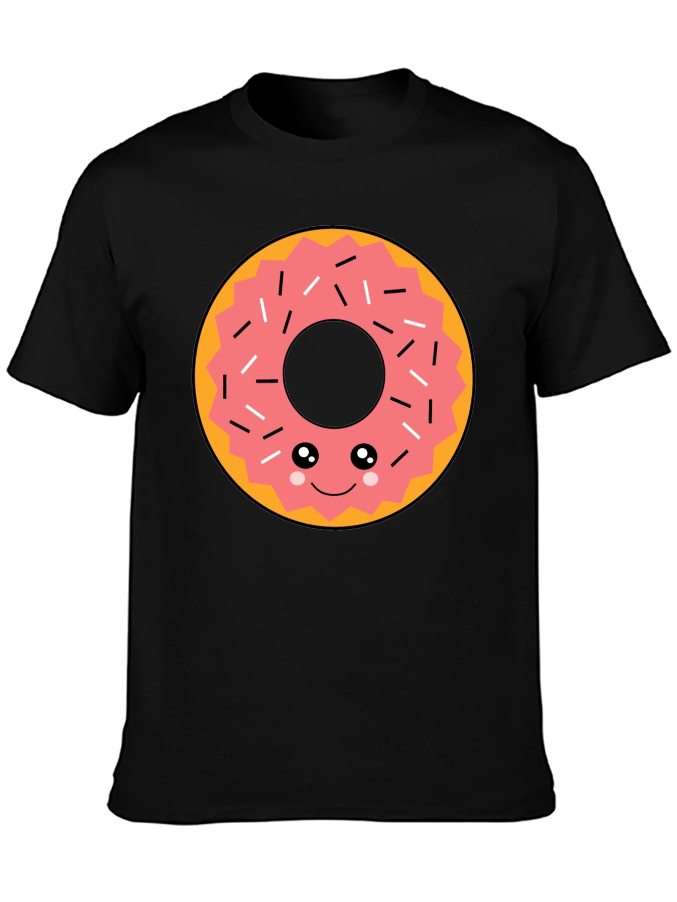 Kawaii Donut Graphic Tee - Funny Food T-Shirt