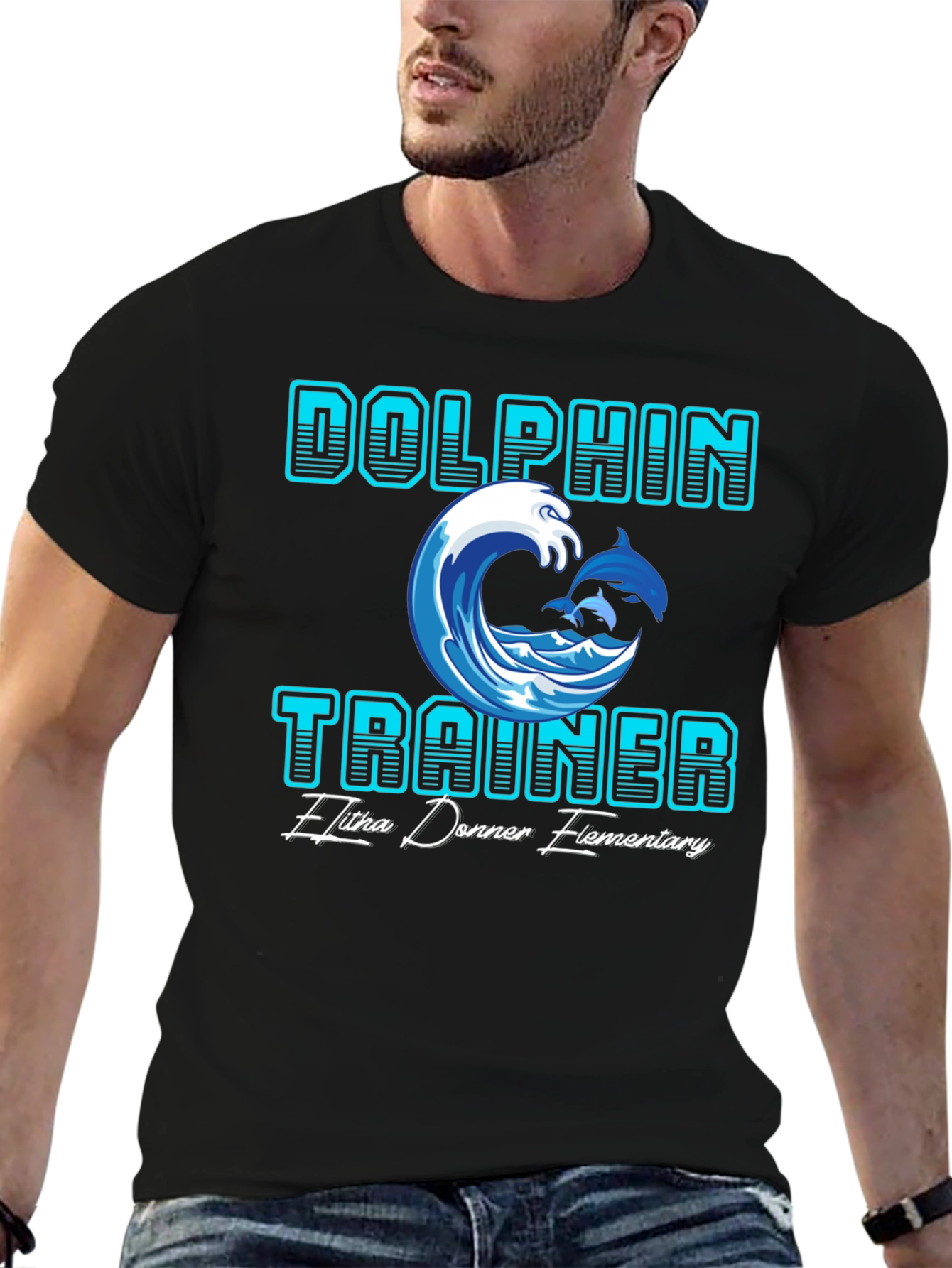 Dolphin Trainer T-Shirt - Elitha Donner Elementary School