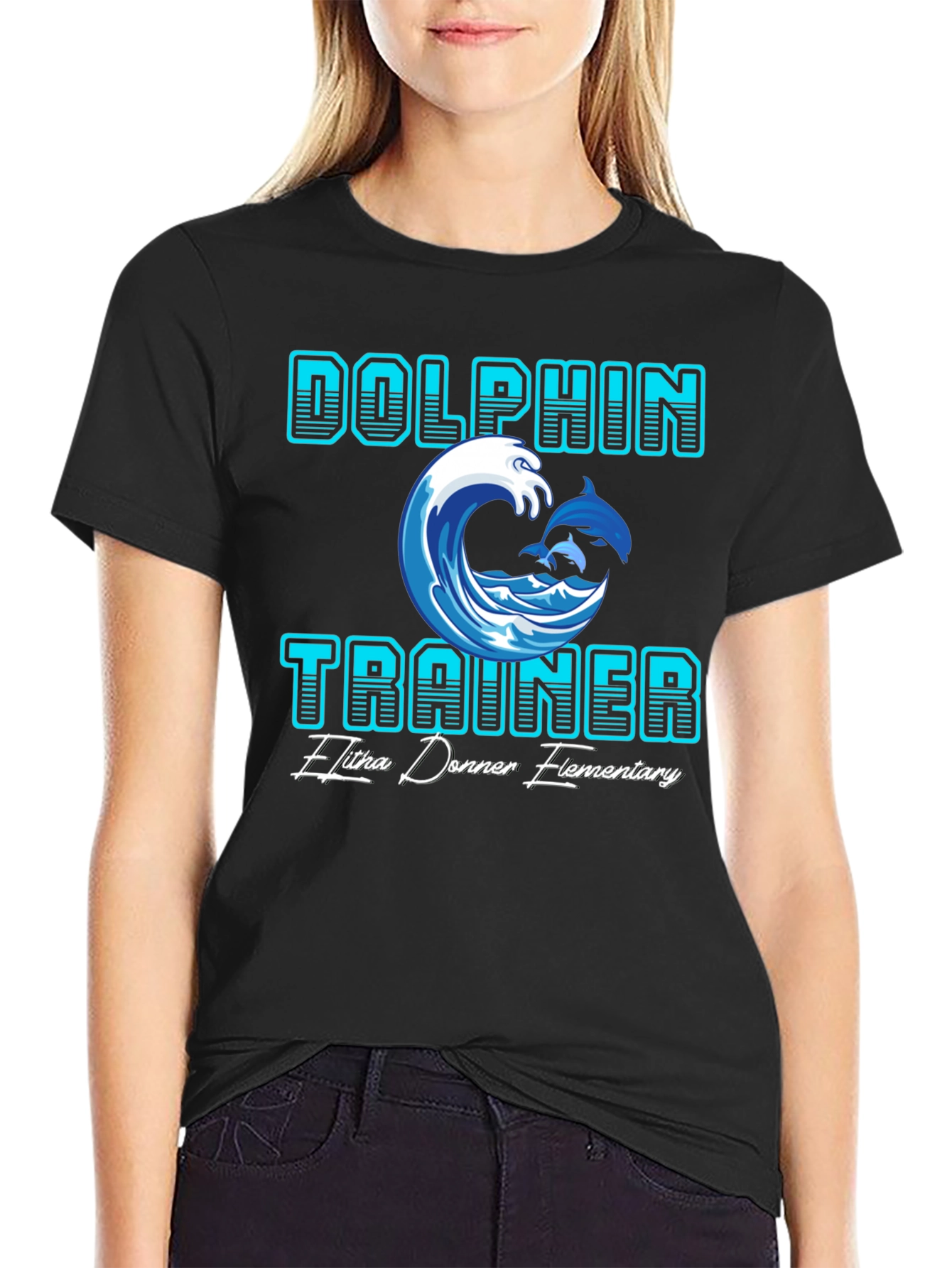 Dolphin Trainer T-Shirt - Elitha Donner Elementary School