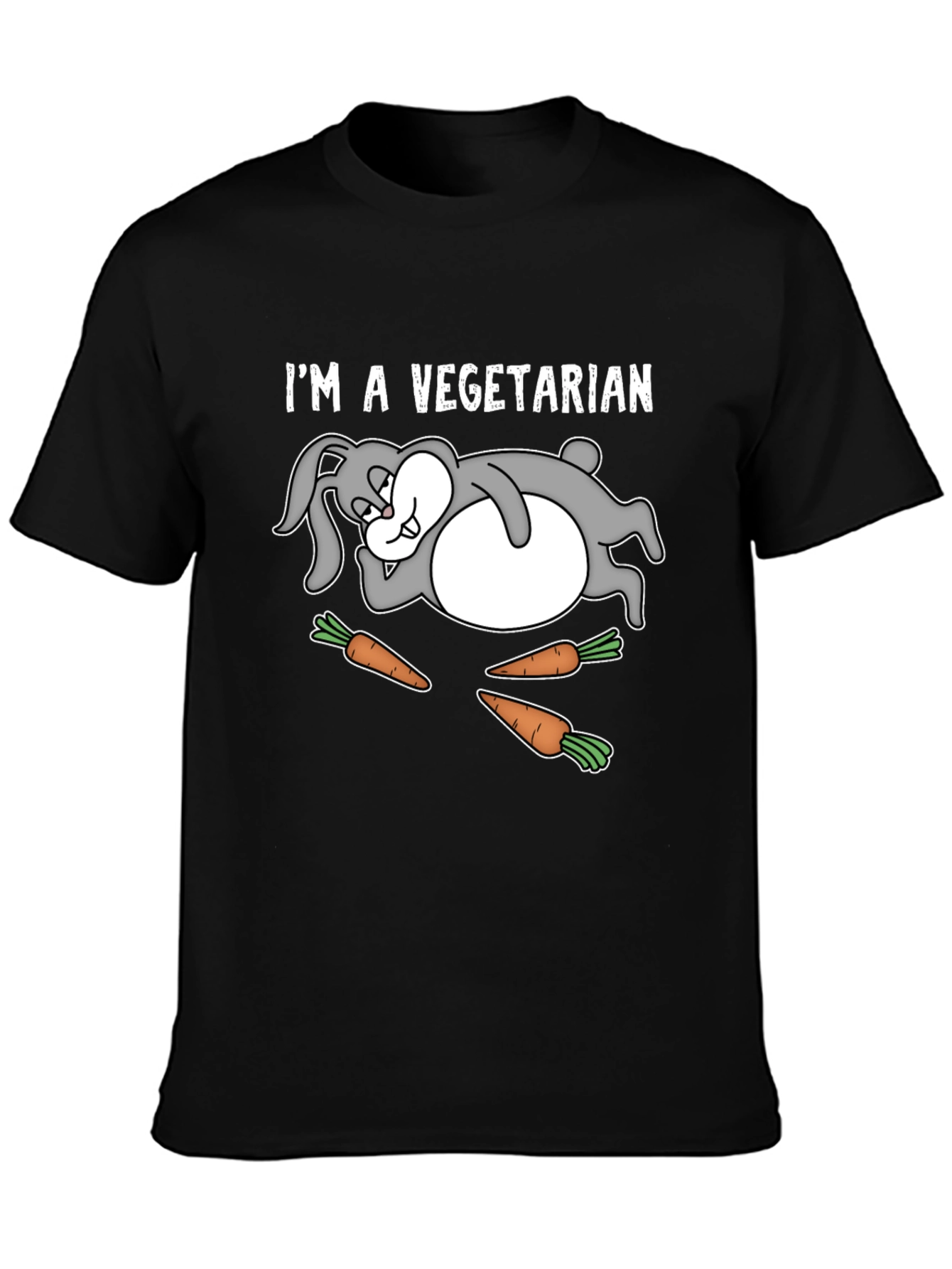Vegetarian Rabbit T-Shirt Funny Graphic Tee