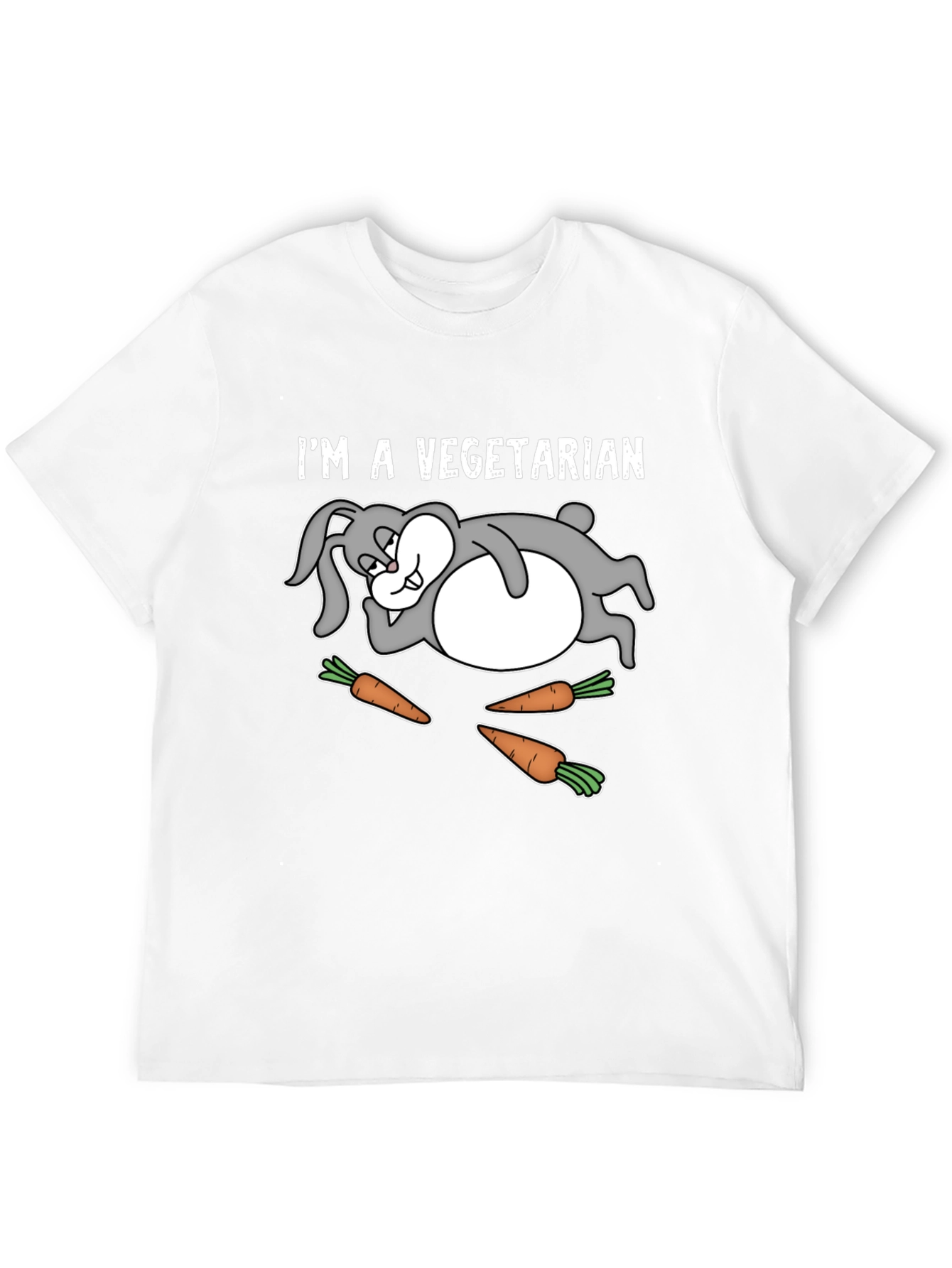 Vegetarian Rabbit T-Shirt Funny Graphic Tee