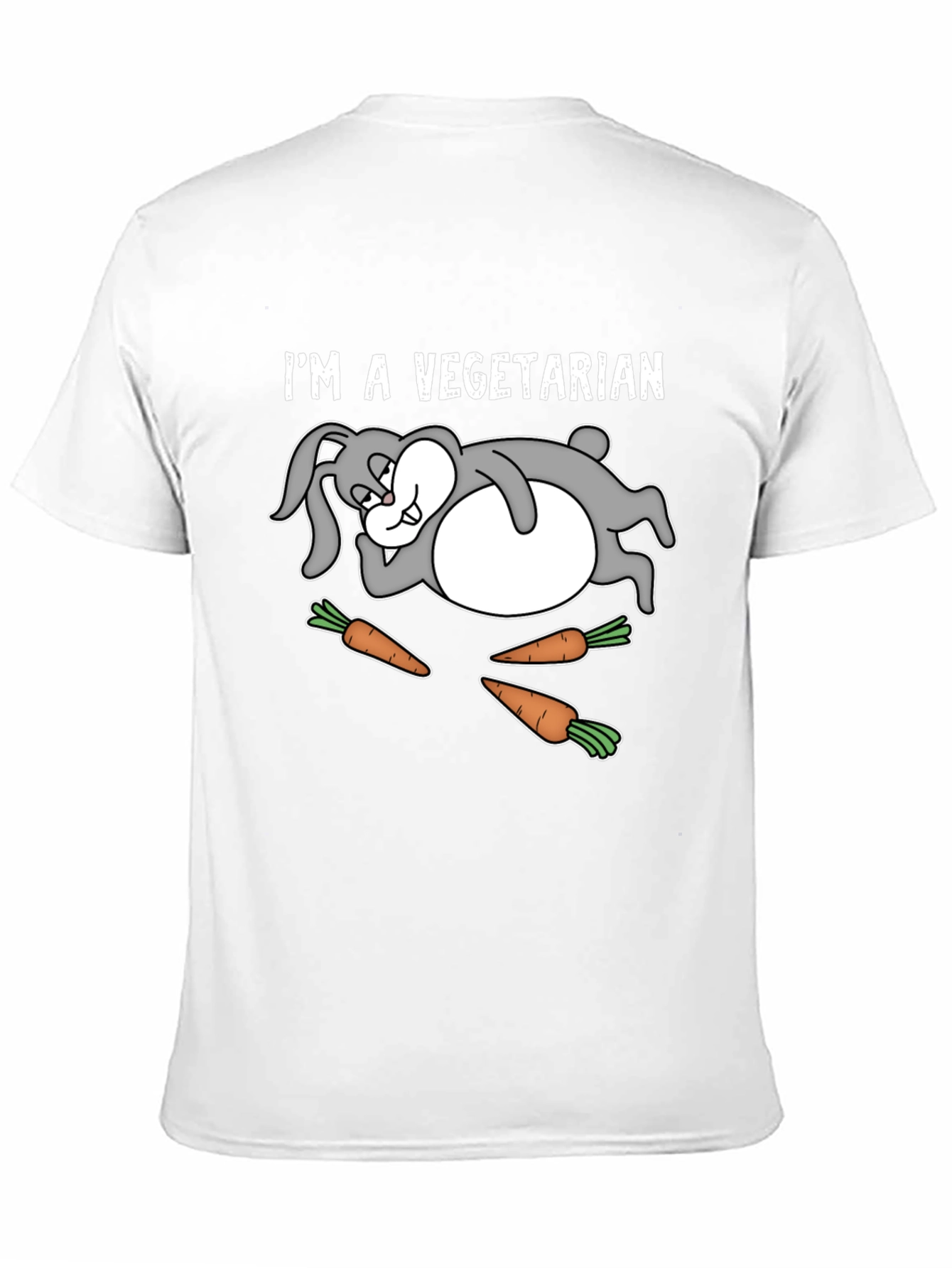 Vegetarian Rabbit T-Shirt Funny Graphic Tee