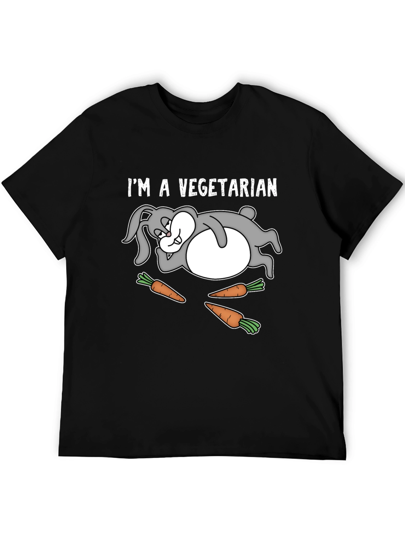 Vegetarian Rabbit T-Shirt Funny Graphic Tee