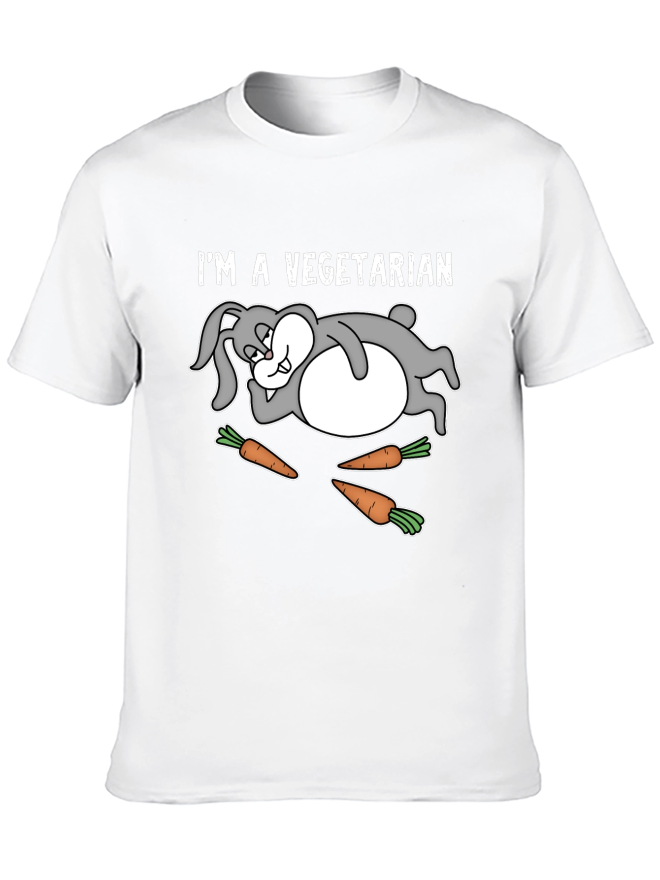 Vegetarian Rabbit T-Shirt Funny Graphic Tee