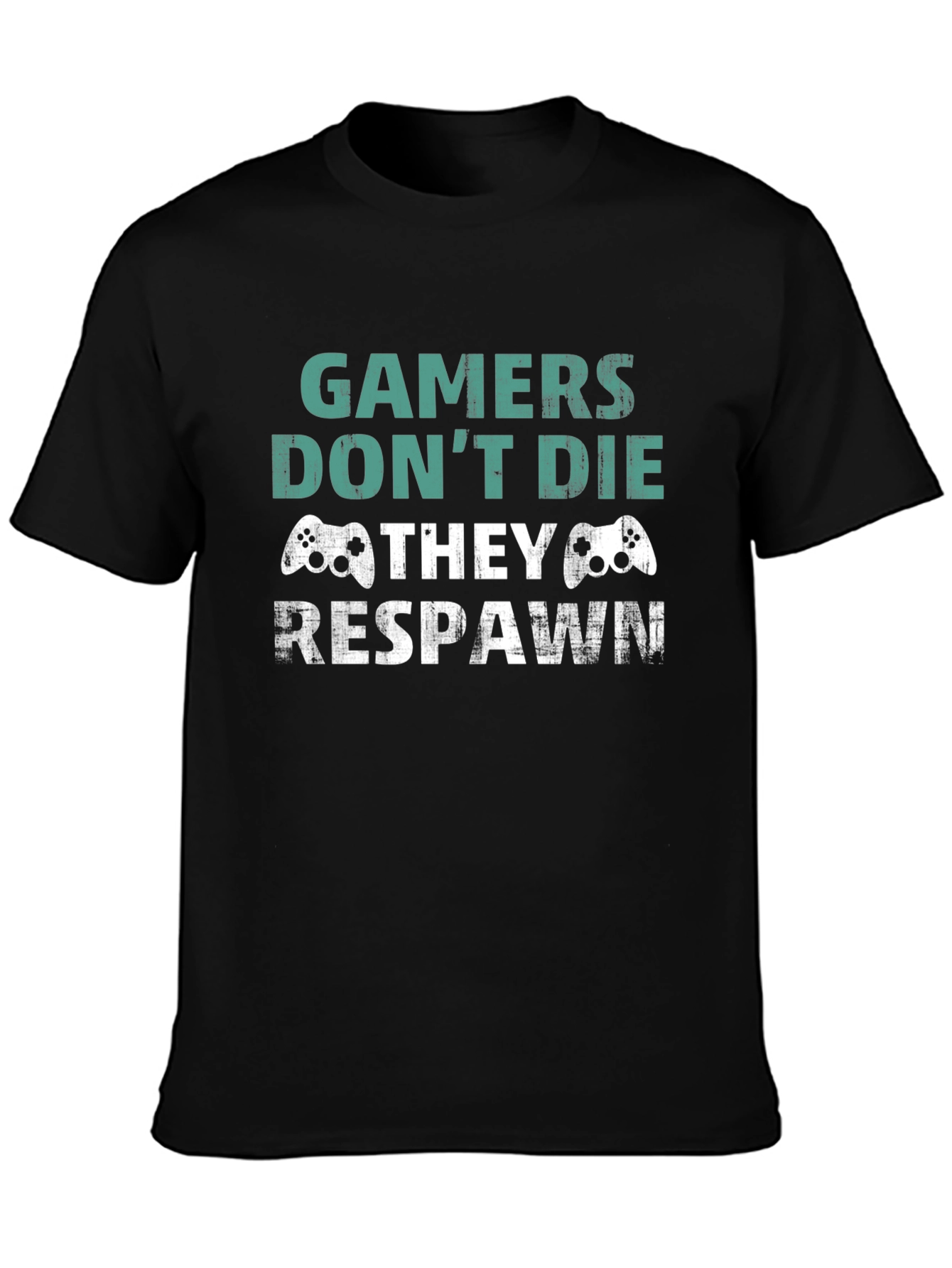 Gamer Respawn Graphic T-Shirt - Black