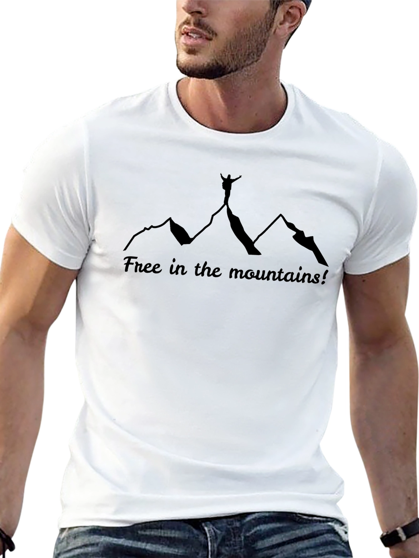 Free in the Mountains Black Graphic Tee