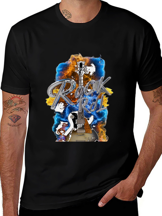 Rock and Roll Guitar Graphic T-Shirt