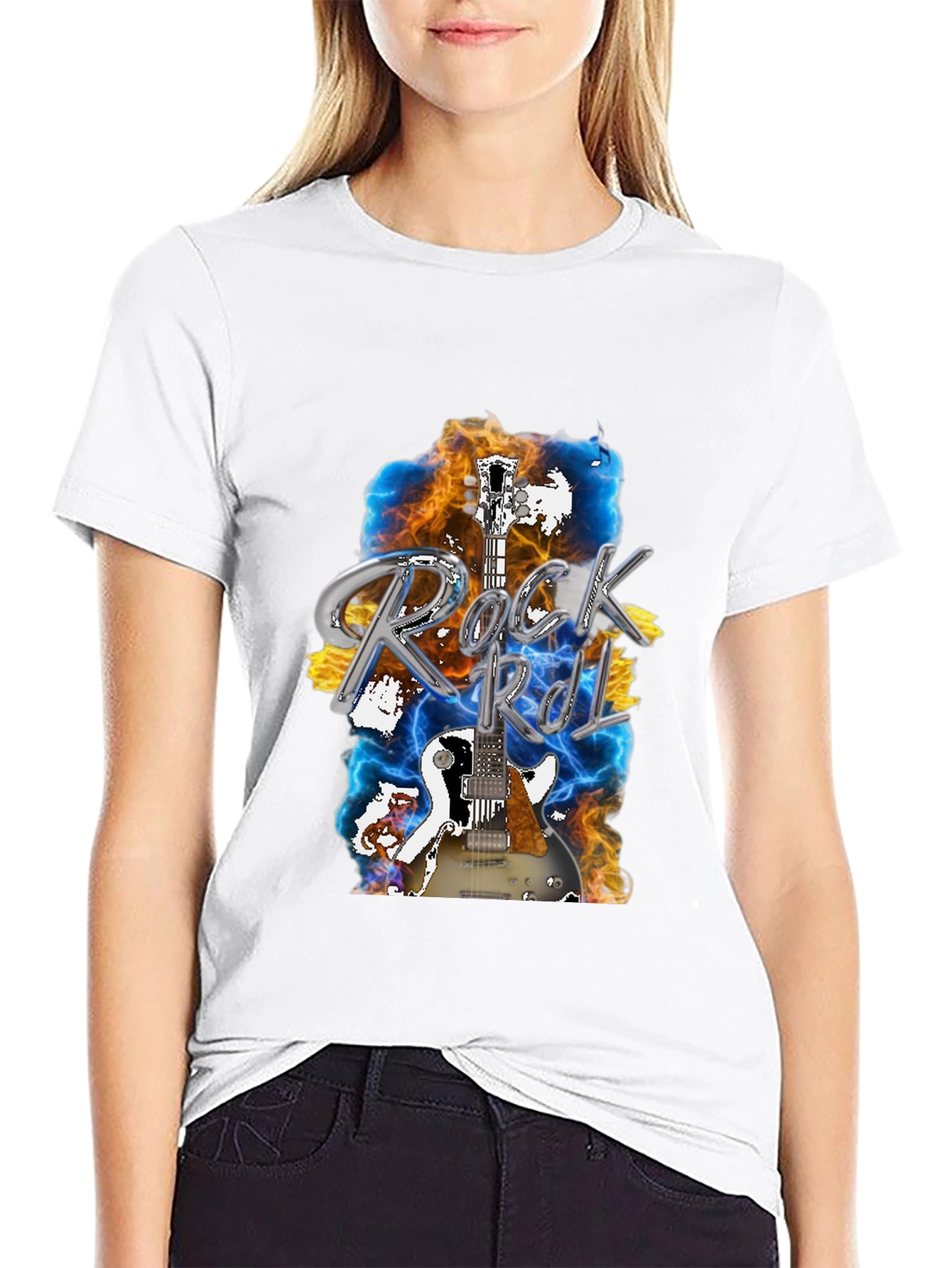 Rock and Roll Guitar Graphic T-Shirt