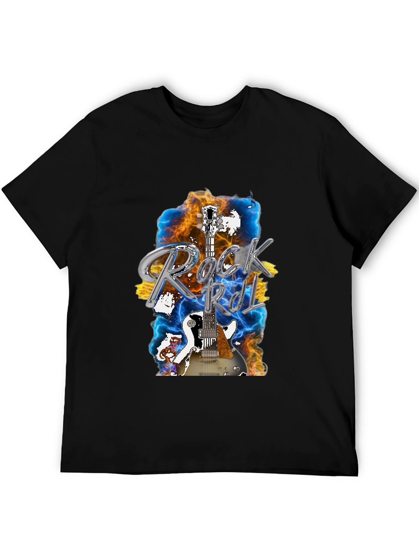 Rock and Roll Guitar Graphic T-Shirt
