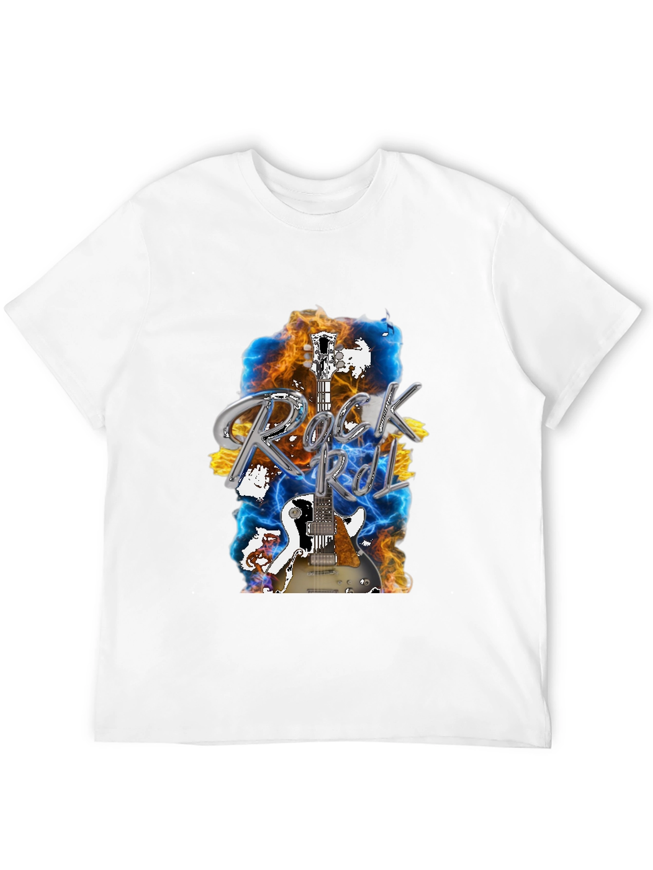 Rock and Roll Guitar Graphic T-Shirt
