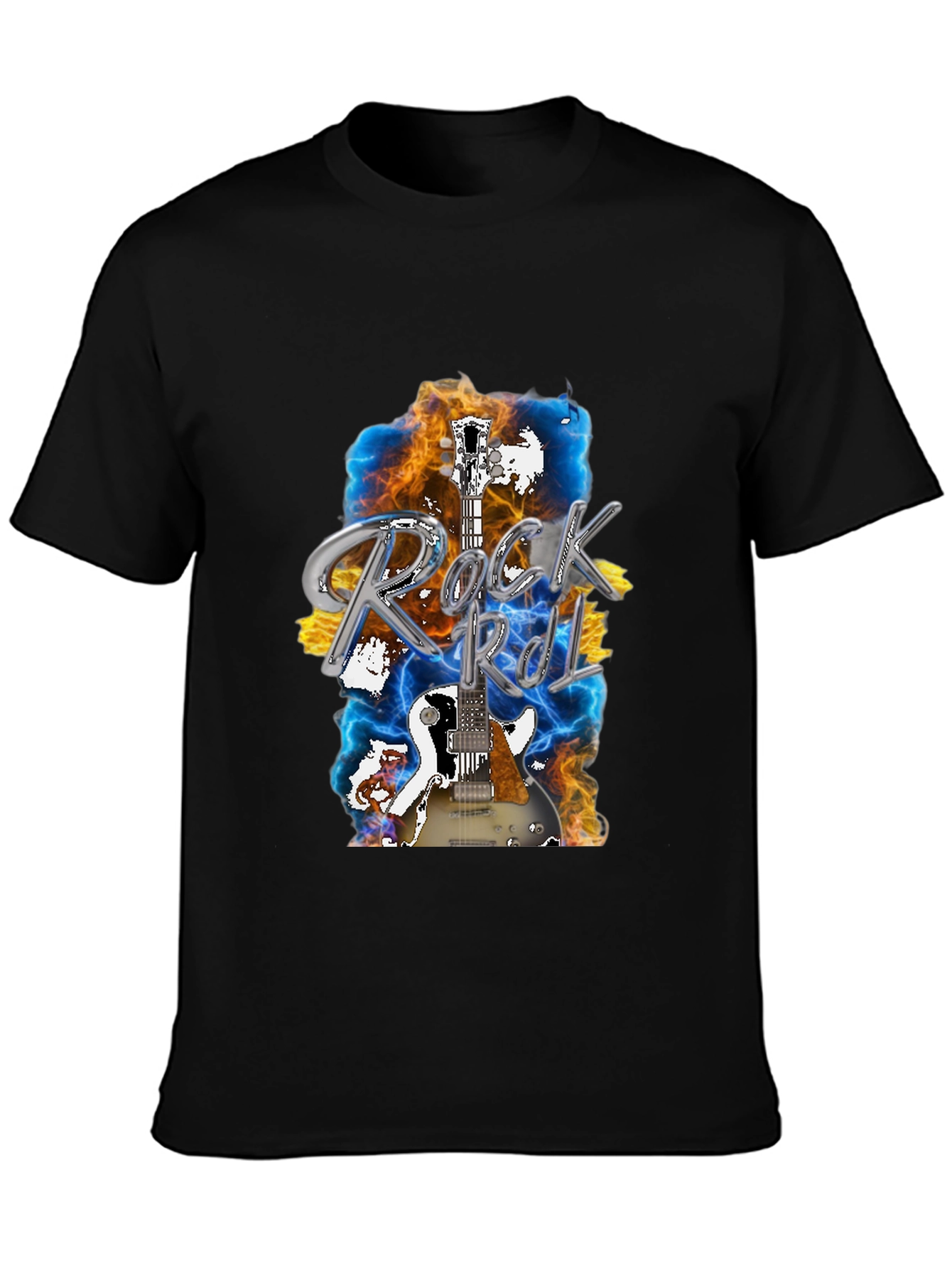 Rock and Roll Guitar Graphic T-Shirt