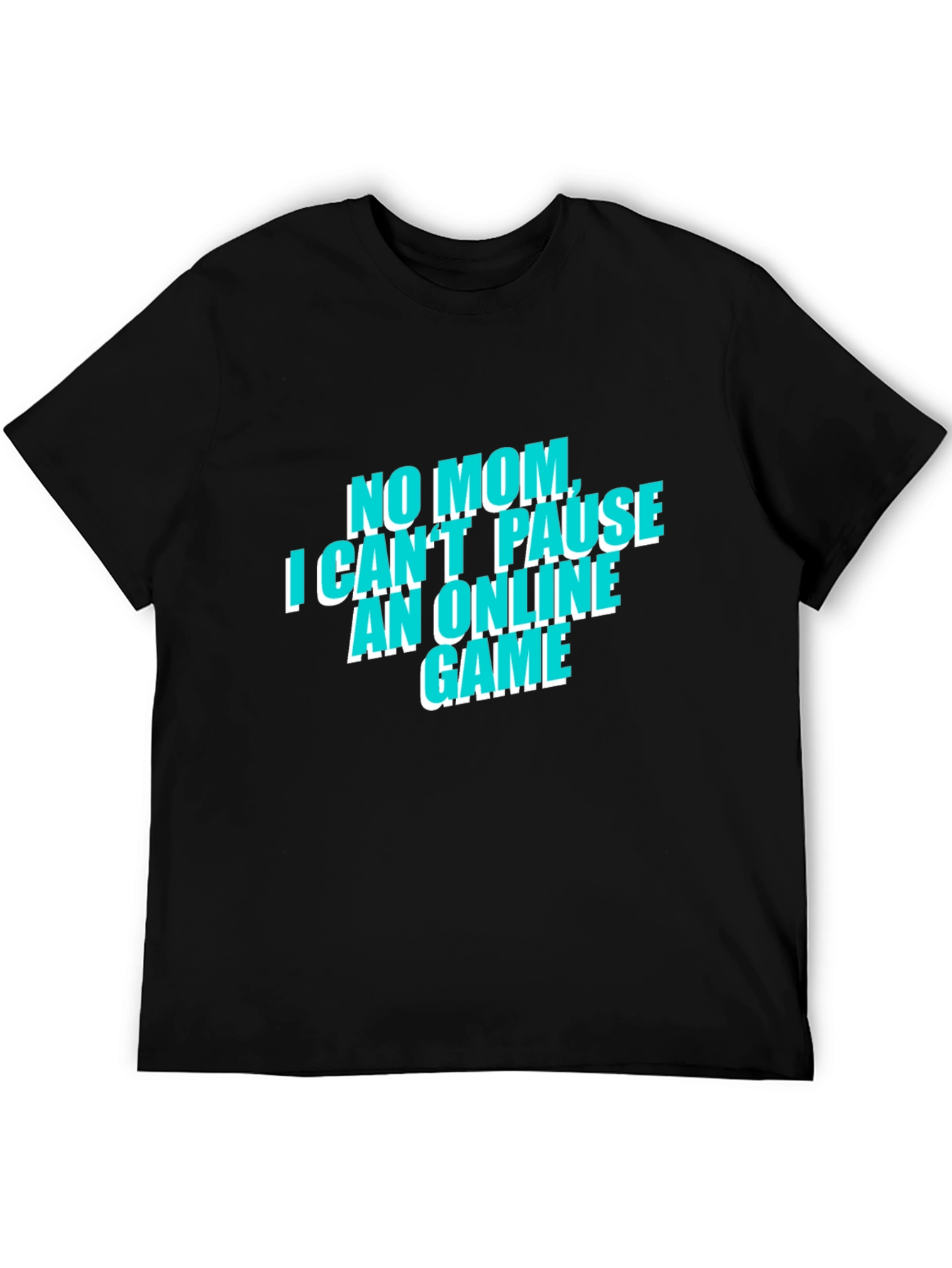 Gamers No Mom Online Game Black Tee